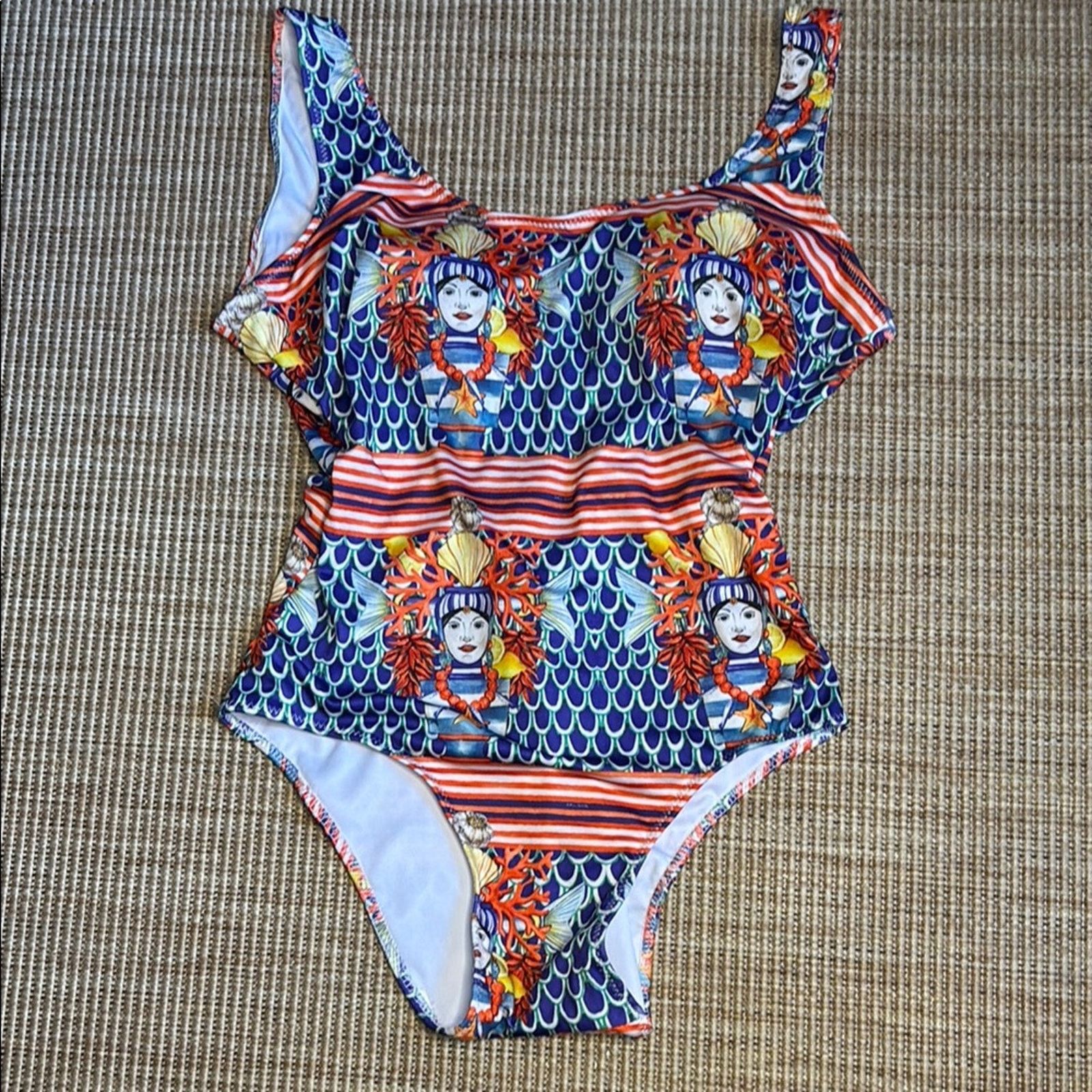 Other NWT Antica Sartoria Colorful Patterned One-Piece Swimsuit M Size ONE SIZE - 1 Thumbnail