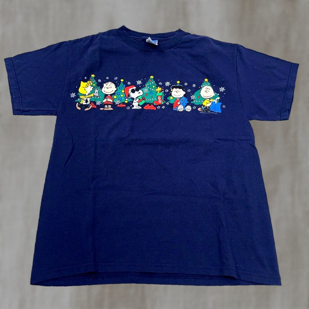 Peanuts VINTAGE Peanuts Shirt Men Medium Blue Christmas Snowman Snoopy Charlie Brown Y2K Size US M / EU 48-50 / 2 - 1 Thumbnail