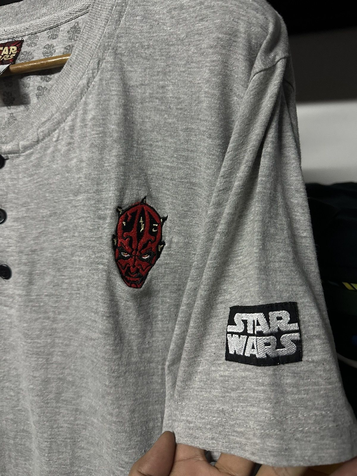 Star Wars × Vintage Vintage Star Wars Darth Maul Embroidered Logo Movie Tee Size US XL / EU 56 / 4 - 4 Thumbnail