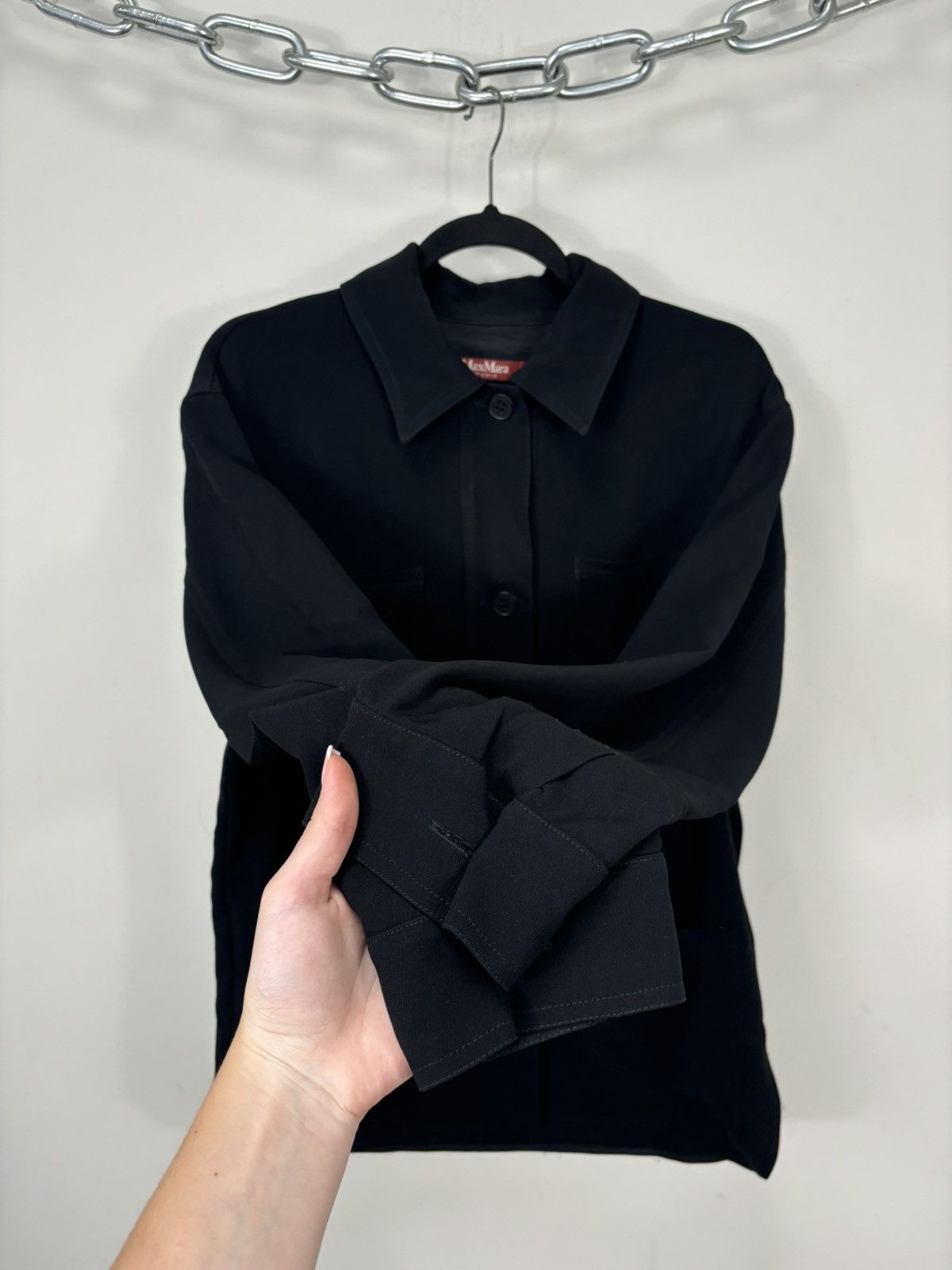 Max Mara Max Mara Studio Jacket & Flared Sable-Fabric Pants Suit Size M / US 6-8 / IT 42-44 - 6 Thumbnail