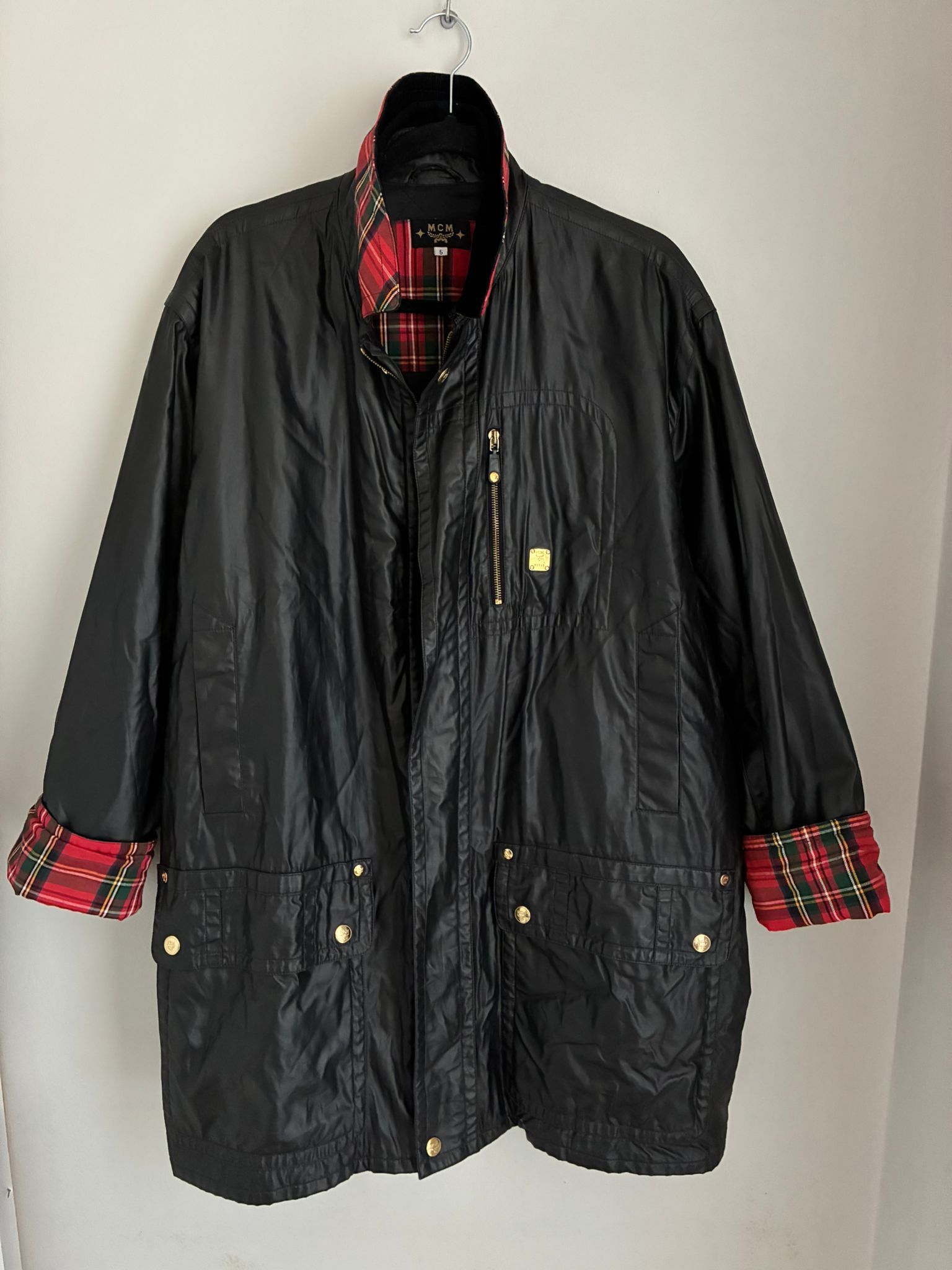MCM Vintage archive MCM waxed jacket luxury retro 90s 80s rare Size US L / EU 52-54 / 3 - 1 Thumbnail