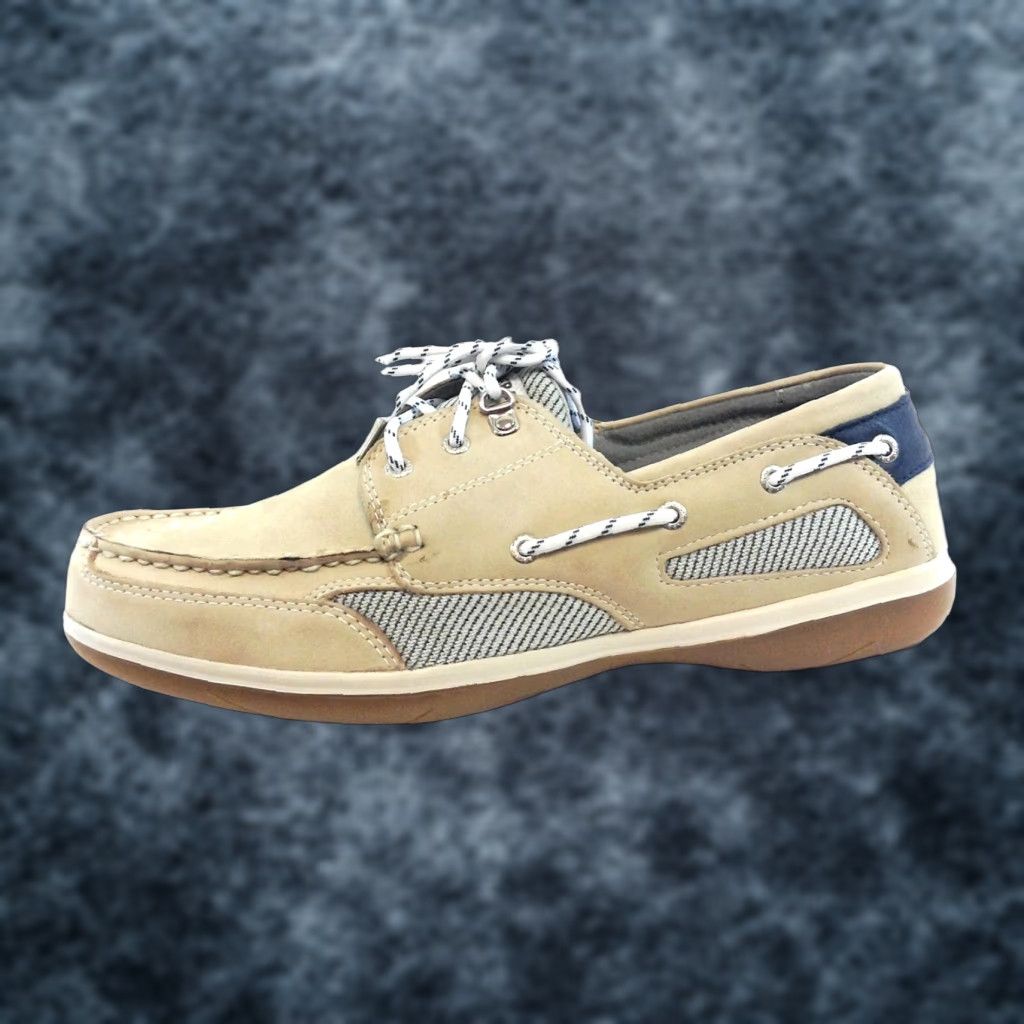 Sebago Womens Sebago Castine Boat Shoes Shirt Shoe Taupe Wide Width Leather Slip On Mens Womens Size ONE SIZE - 1 Thumbnail