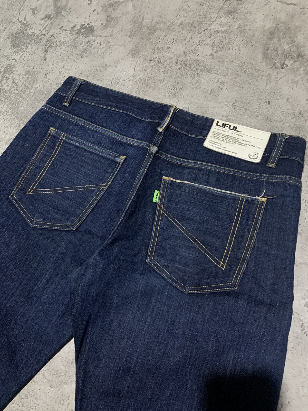 LIFUL MINIMAL GARMENTS S/S 2008 LIFUL slim straight redline selvedge jeans Size US 33 - 9 Thumbnail