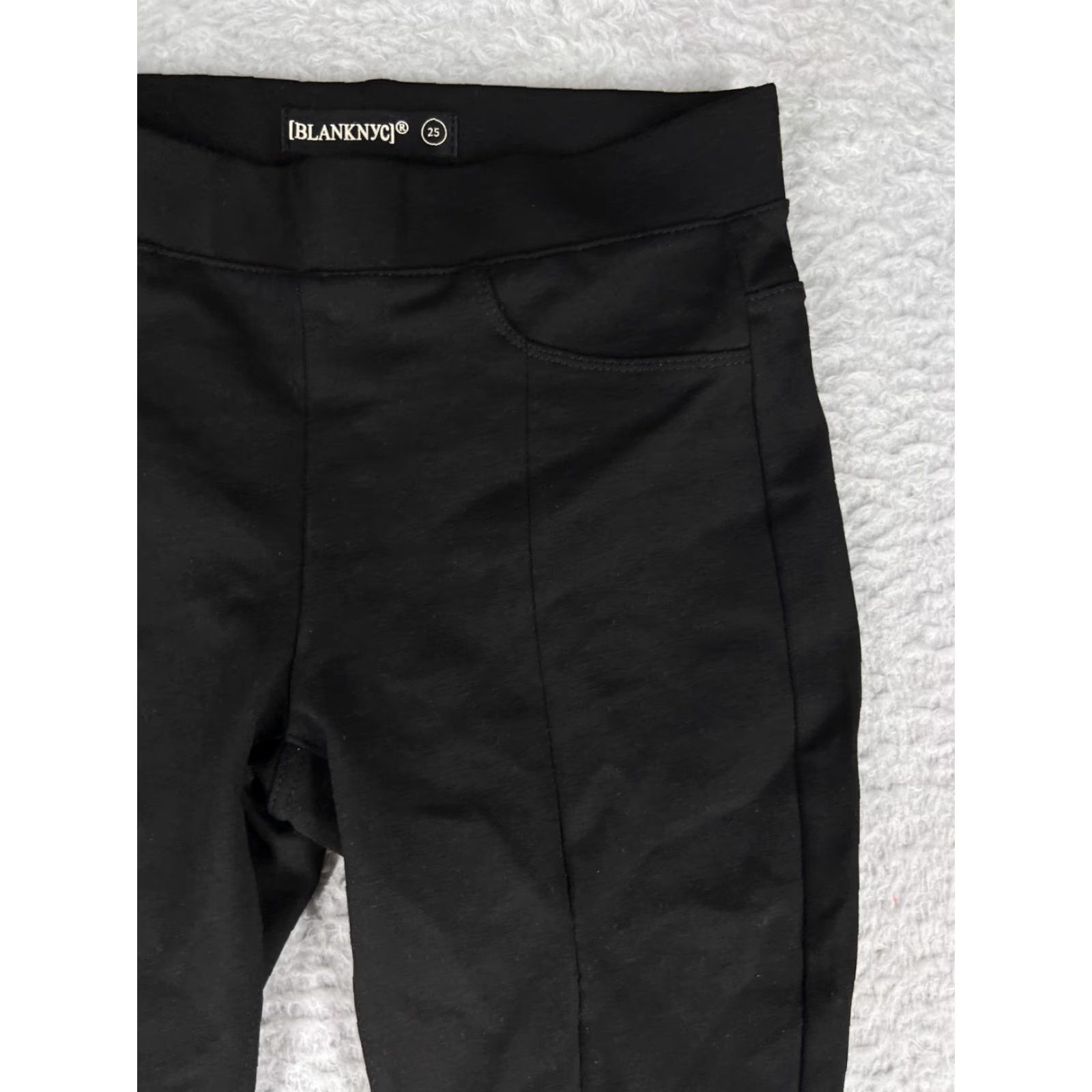 Vintage BLANKNYC Womens Black Leggings Skinny Pockets 25 Pants Rayon Blend Pull On Inseam 28in Casual Activewear Womens Size 30" / US 8 / IT 44 - 2 Thumbnail