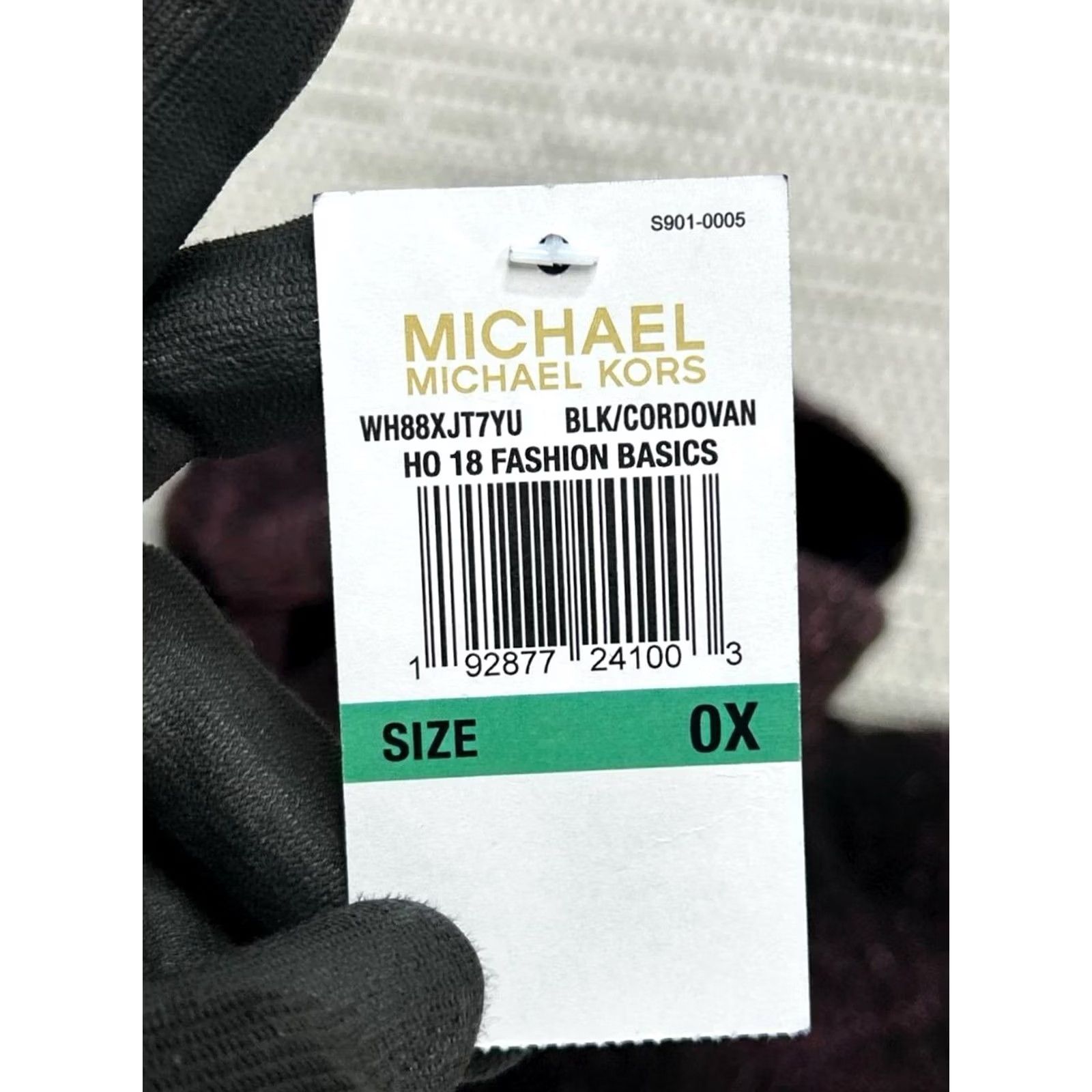 Michael Kors Michael Kors Dress Womens 0x Black Purple Blouson Short A-Line Sleeve Long Neckline Round Zip Size XL / US 12-14 / IT 48-50 - 5 Thumbnail