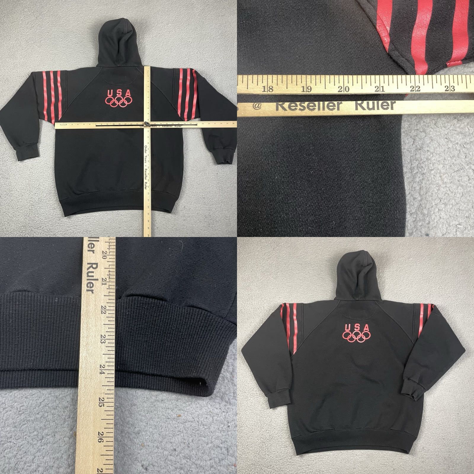 JCPenney VINTAGE USA Olympic Sweatshirt JC Penney Hoodie M Black Unisex Adults Size US M / EU 48-50 / 2 - 8 Thumbnail