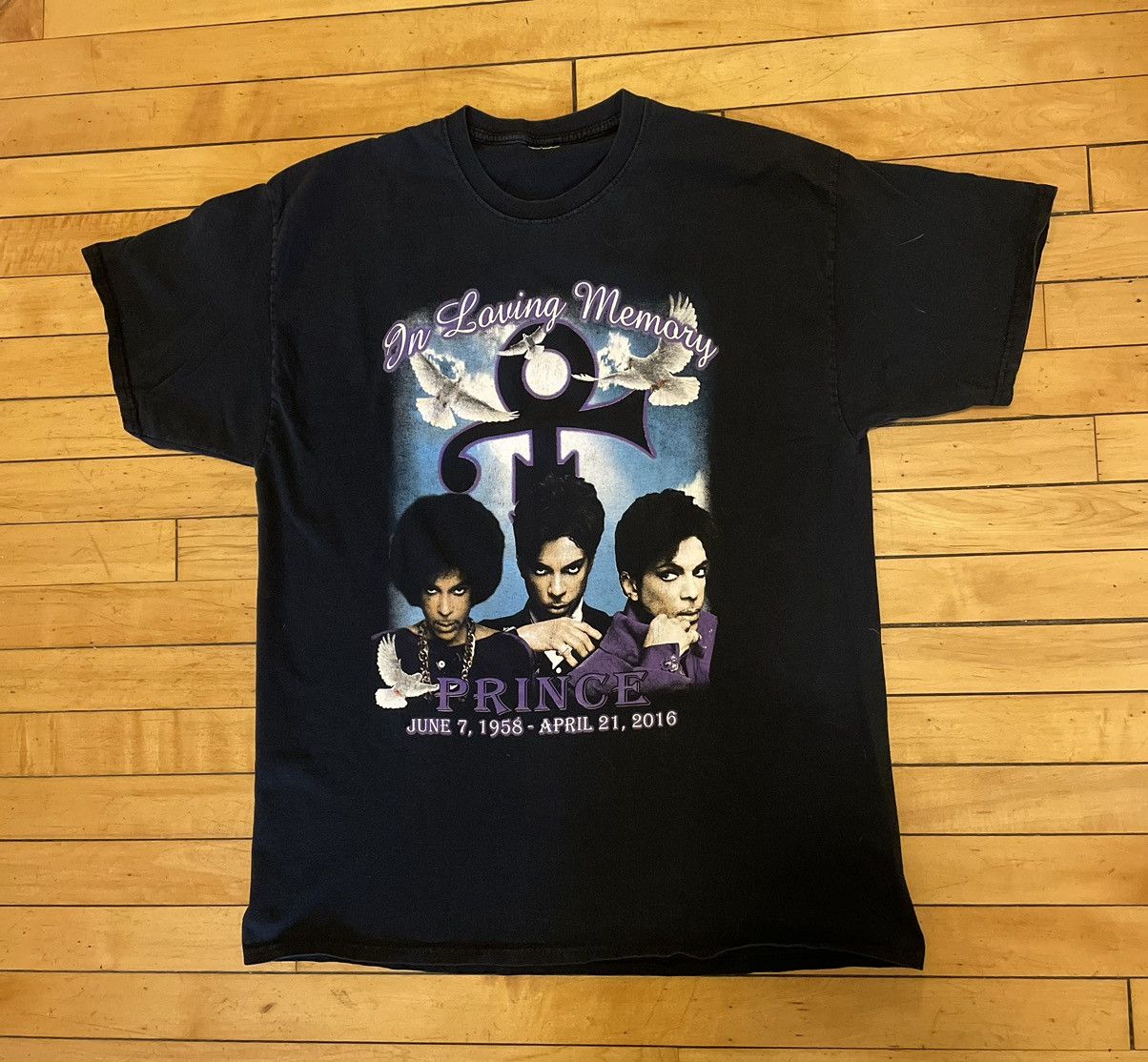 Prince × Rock T Shirt × Vintage Original 2016 Prince “In Loving Memory ...