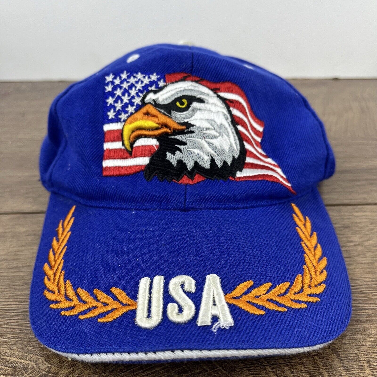 Other Bald Eagle Hat USA American Flag Hat Blue Adjustable Hat Blu Size ONE SIZE - 6 Thumbnail
