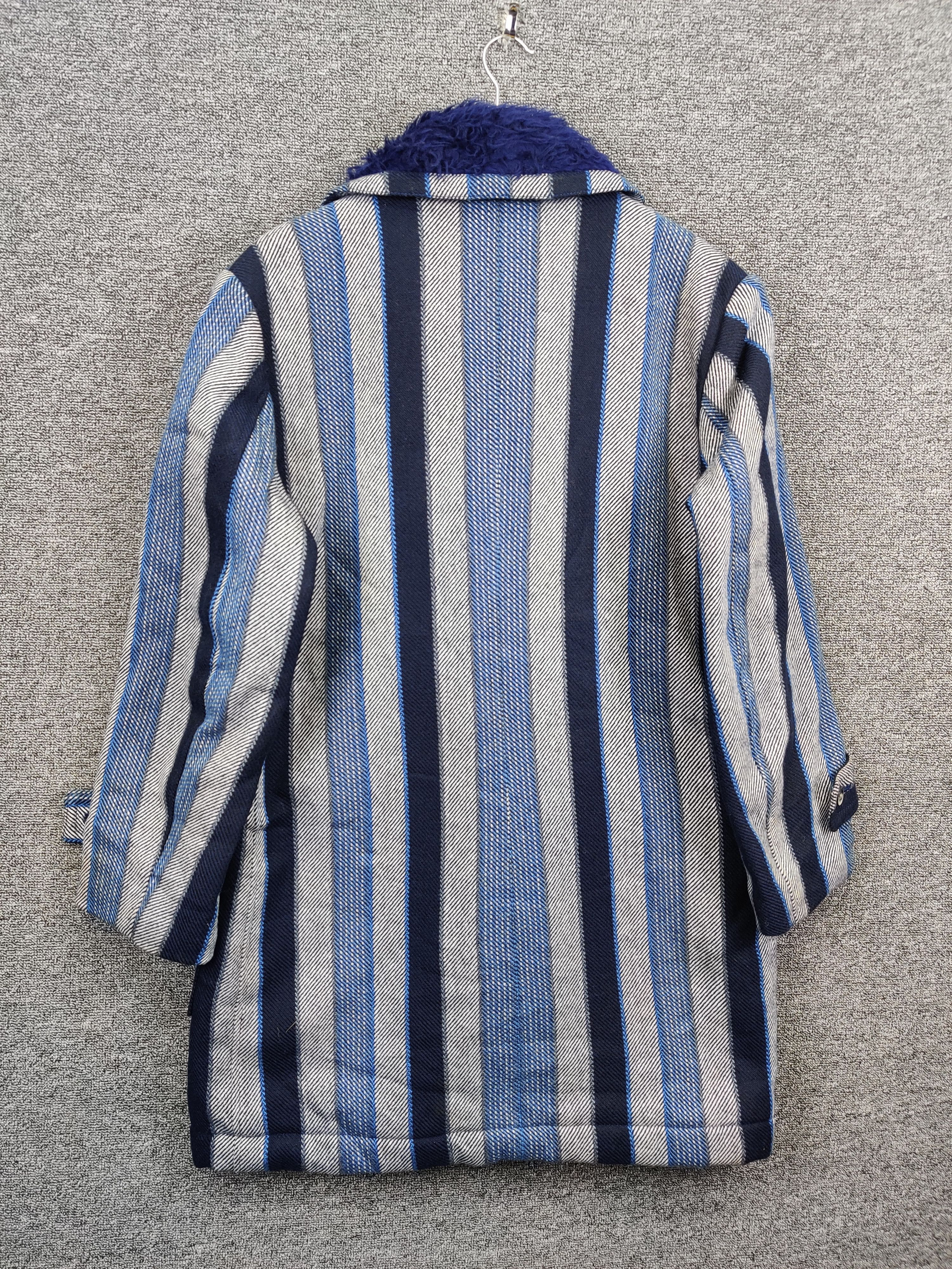 The Unbranded Brand Vintage Stripe Sherpa Button Coat Jacket Nice Design Size US L / EU 52-54 / 3 - 6 Thumbnail