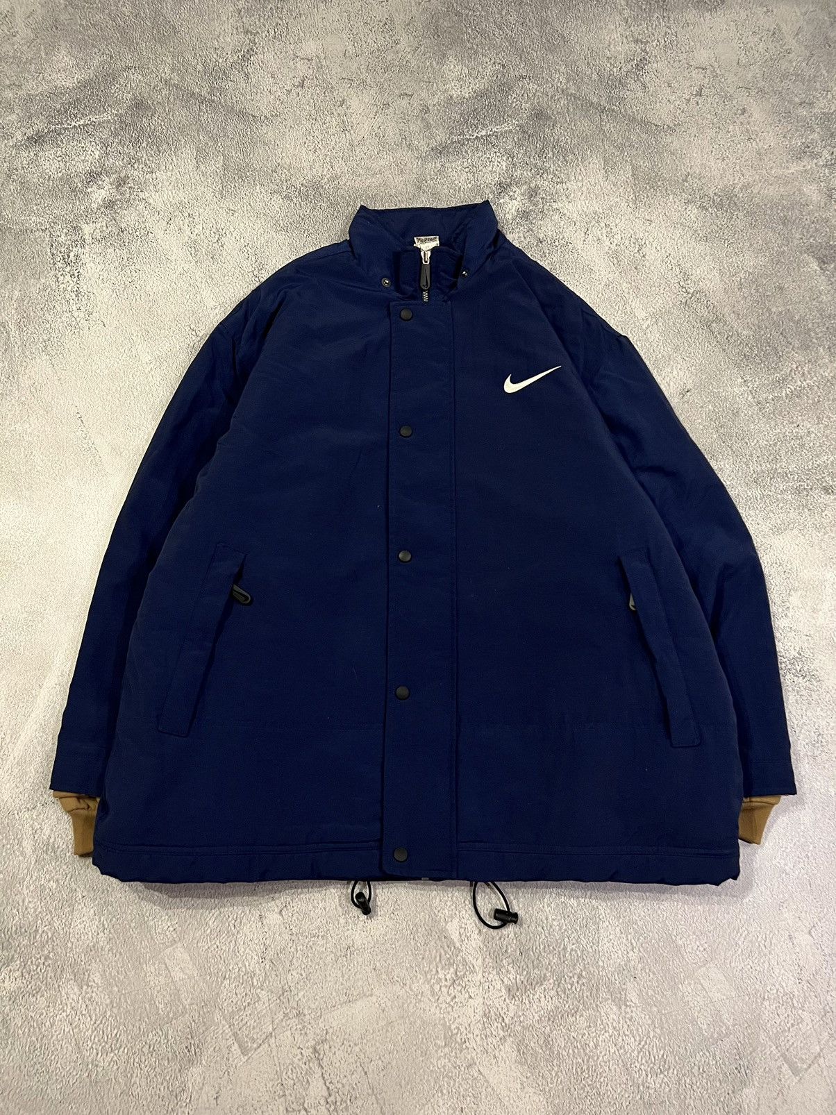 Nike × Vintage Vintage Y2k Nike Nylon Big Swoosh Jacket 00’s Size US L / EU 52-54 / 3 - 4 Thumbnail