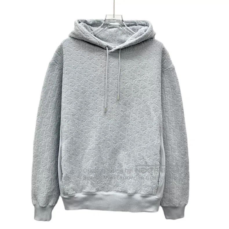Dior Dior Light blue logo jacquard full-print cotton hooded dra Size US M / EU 48-50 / 2 - 1 Thumbnail