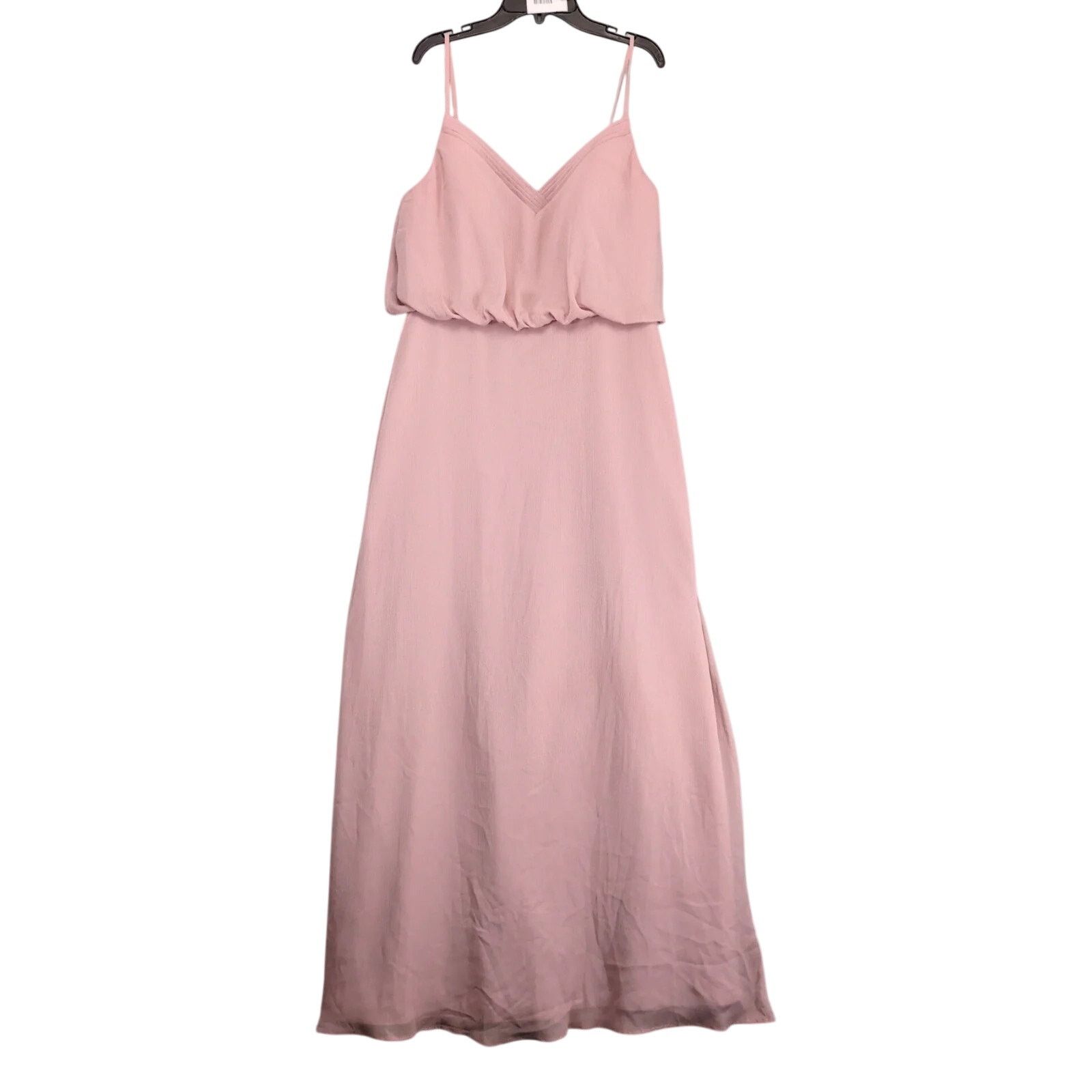 Other Azazie Rebecca Dusty Rose Chiffon Floor-Length Dress Gown 10 Size L / US 10 / IT 46 - 1 Thumbnail