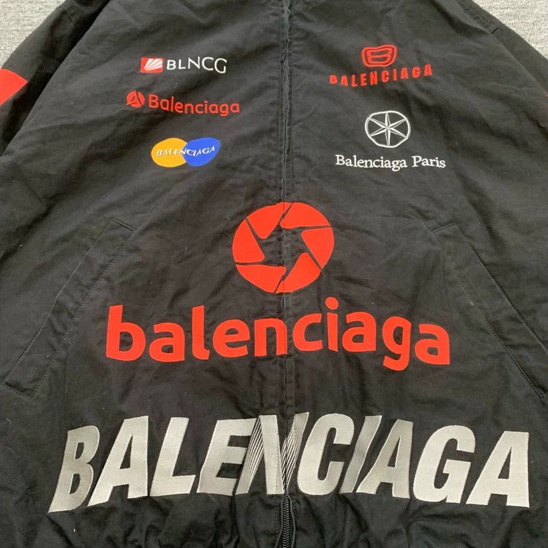 Balenciaga Balenciaga Black Multi-Element Logo Racing Jacket Size US XS / EU 42 / 0 - 9 Thumbnail