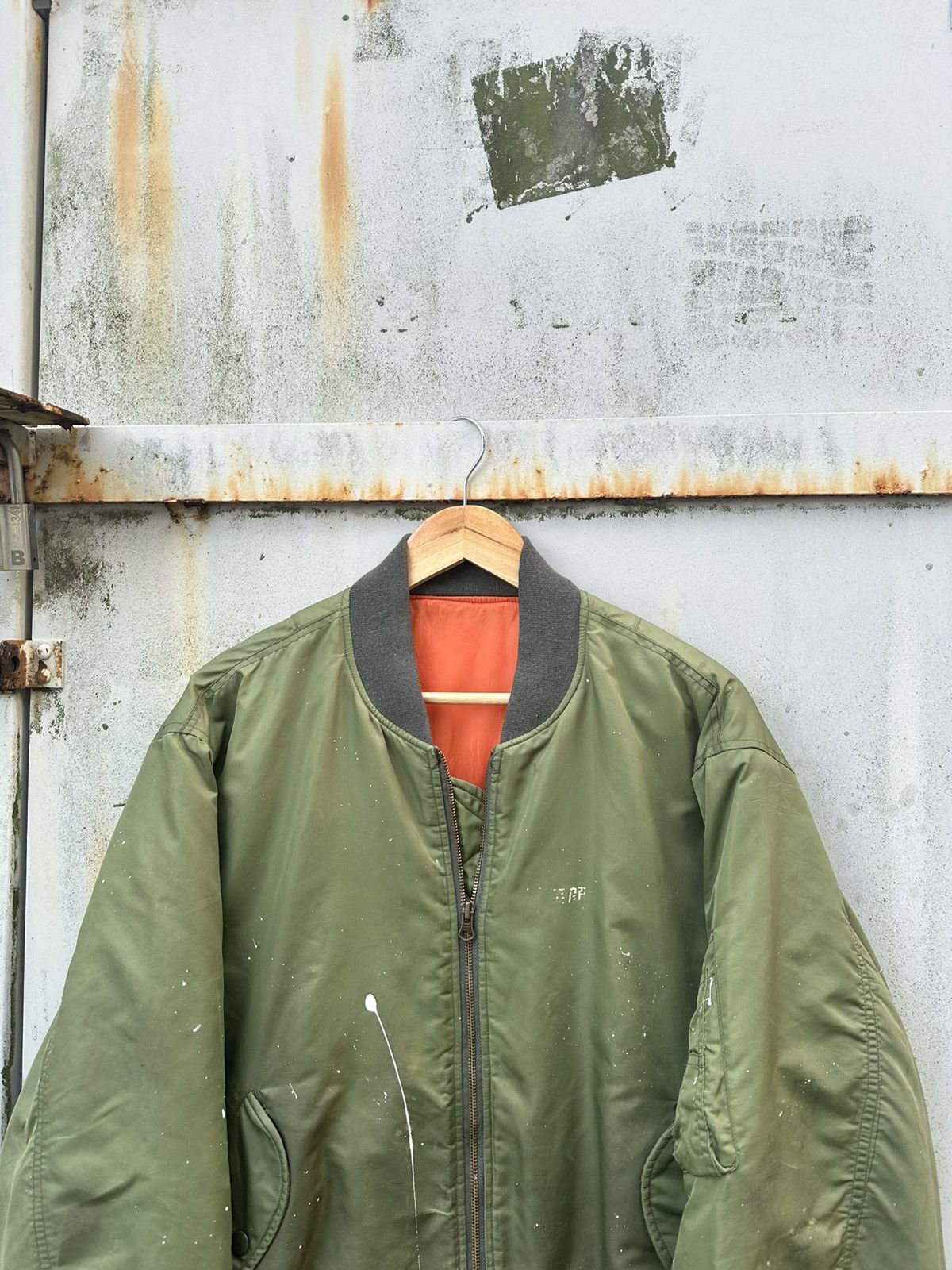 Vintage 👹Vintage THRASHED MA-1 Man Intermediate Bomber Jacket Size US L / EU 52-54 / 3 - 4 Thumbnail