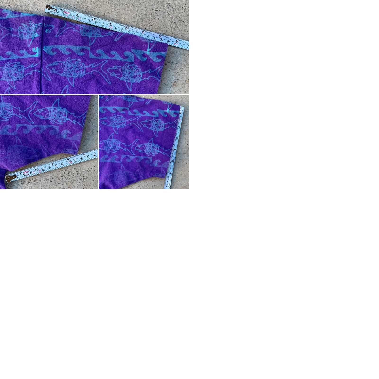 Hanes VINTAGE Monterey All Over Print Shark In Sunglasses & Shirt T-Shirt 80s 90s L Mens Purple Graphic Tee Hanes 100% Cotton Short Sleeve Sportswear/Beach Size US L / EU 52-54 / 3 - 9 Thumbnail