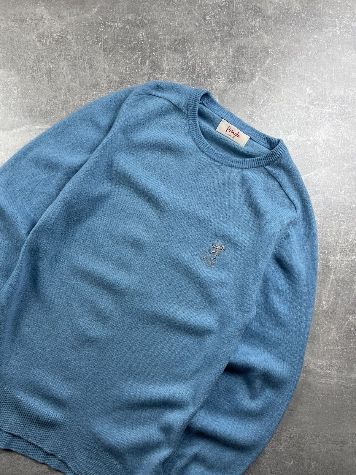 Pringle Of Scotland Pringle of Scotland Pure New Wool Crewneck Sweater Blue Size US M / EU 48-50 / 2 - 3 Thumbnail