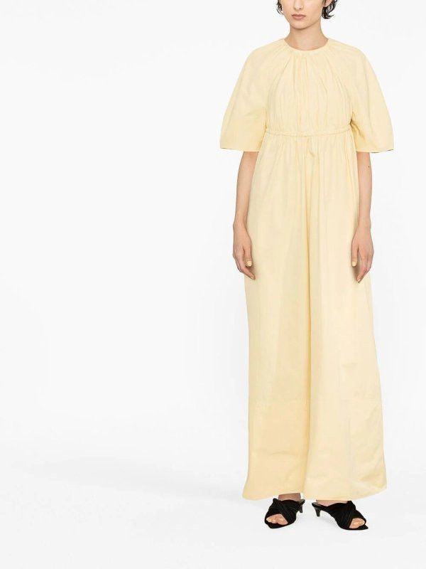 Jil Sander o1y0925 Midi Dress in Pastel Yellow Size XXS / US 00 / IT 34 - 2 Thumbnail