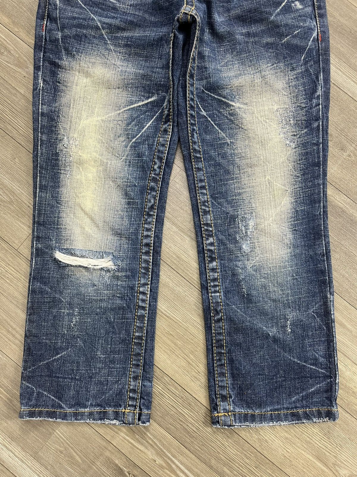 Japanese Brand Y2K Style Yoshitomo Nara Lolita Jeans Distressed 3/4 Jeans Size US 28 / EU 44 - 6 Thumbnail