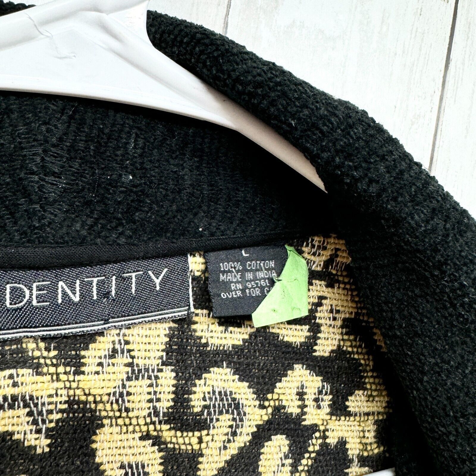 Vintage Vintage New Identity Jacket L Yellow Black Tapestry Pockets Size L / US 10 / IT 46 - 3 Thumbnail