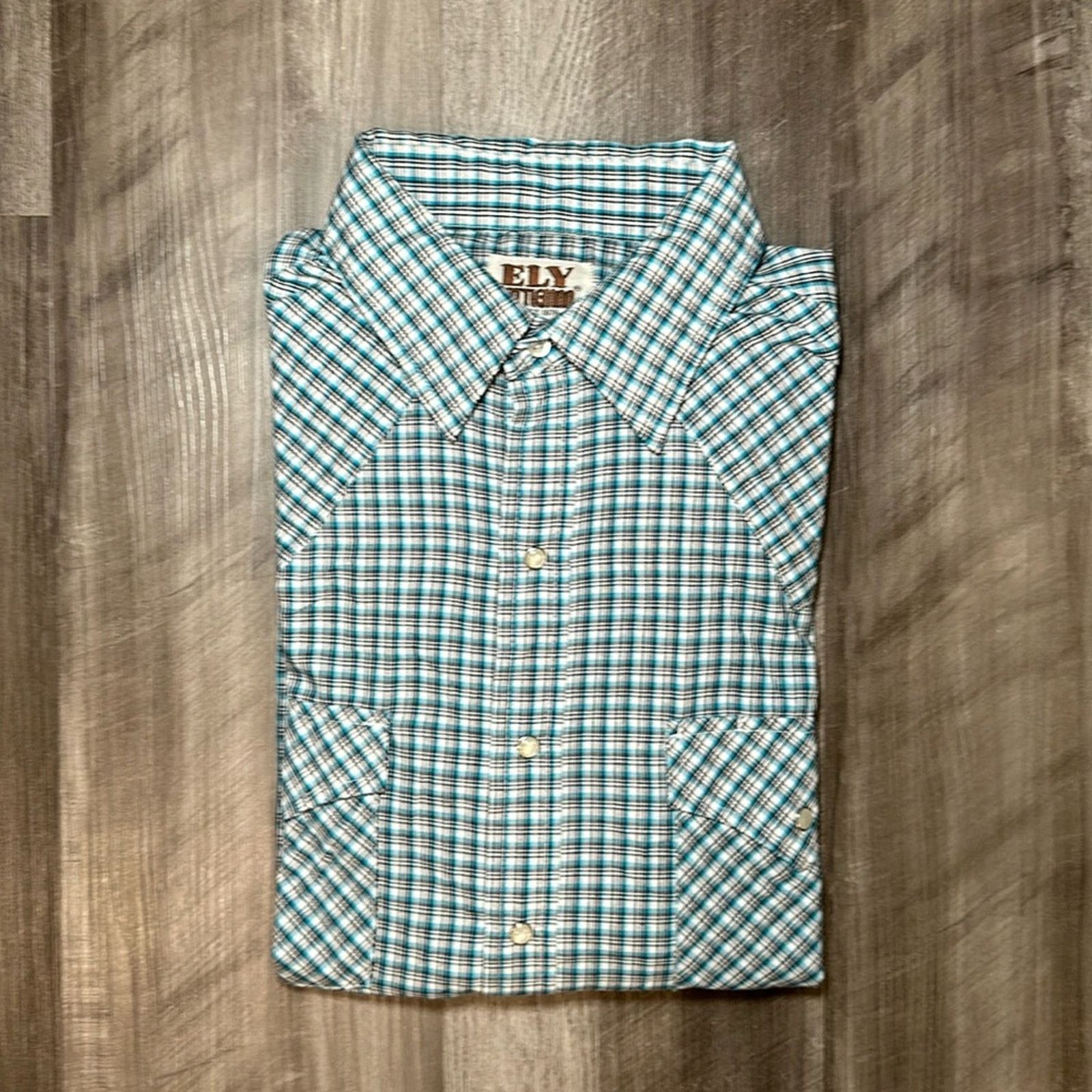 Other ELY Cattleman Western Long Sleeve Pearl Snap Button - Large Size US L / EU 52-54 / 3 - 1 Thumbnail