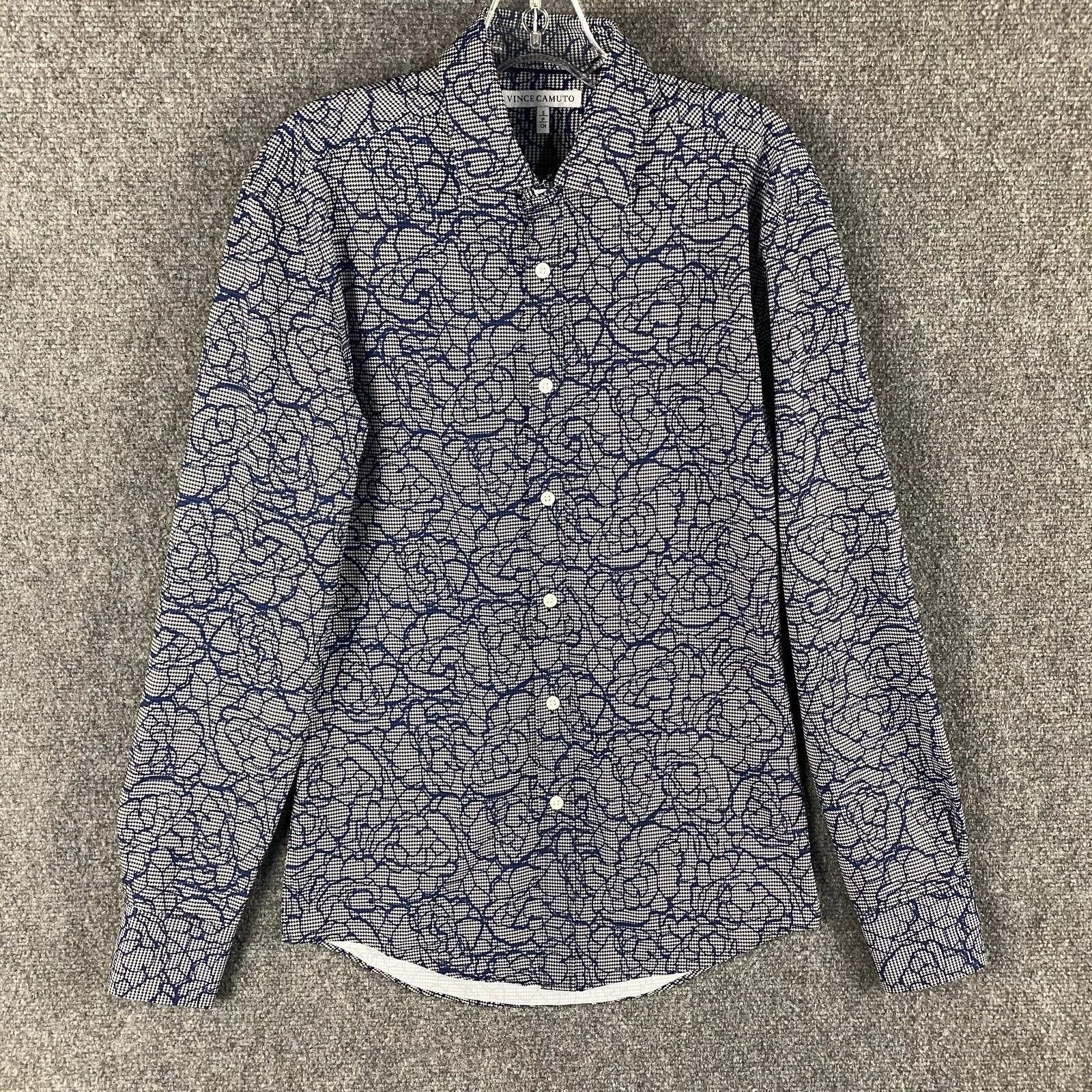 Vince Camuto Vince Camuto Shirt Men's Small Floral Button Up Long Sleeve Size US S / EU 44-46 / 1 - 1 Thumbnail