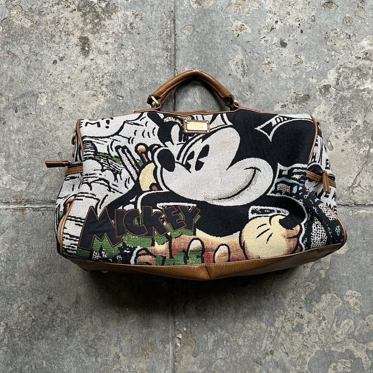 Disney × Mickey Mouse × Vintage Disney Mickey Mouse Carpet Bag Weekend Luggage Size ONE SIZE - 2 Thumbnail