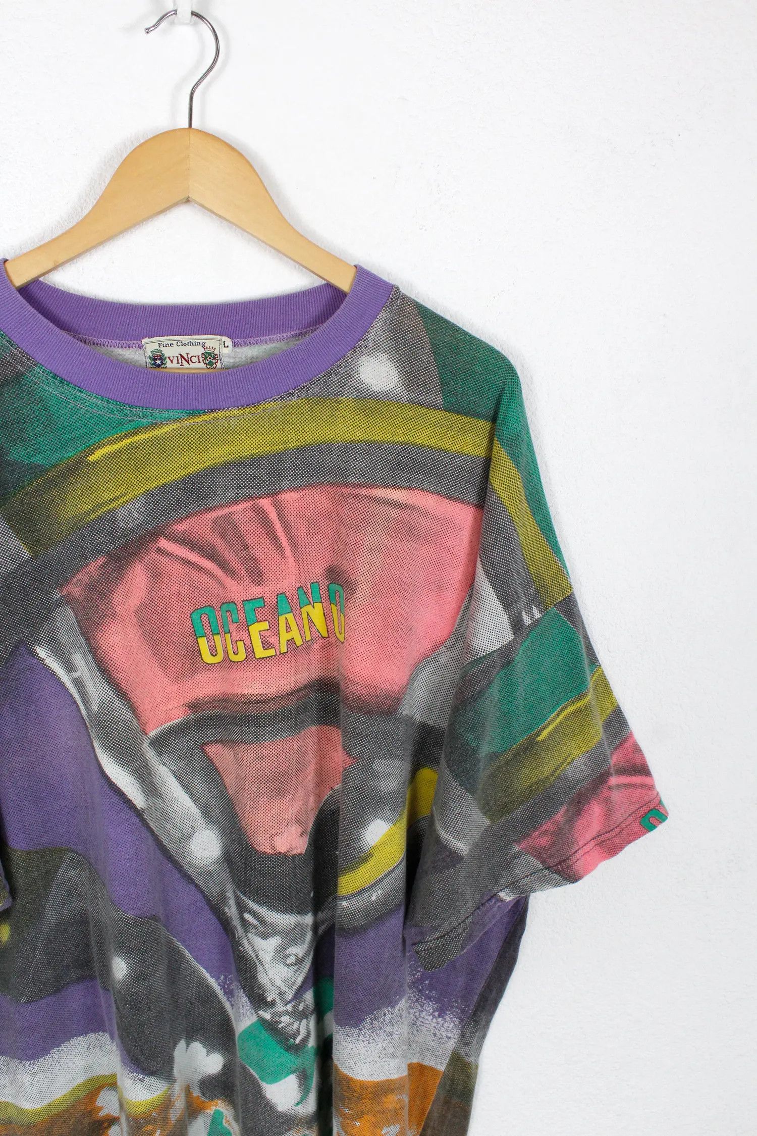 Vintage Vintage RARE Oceano All Over Printed Tee T-shirt 90s Hype Size US L / EU 52-54 / 3 - 2 Thumbnail
