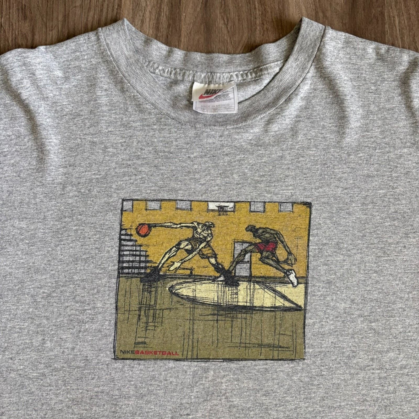 Nike Vintage Nike Basketball Art T-Shirt Men's Size XL White Tag Size US XL / EU 56 / 4 - 1 Thumbnail