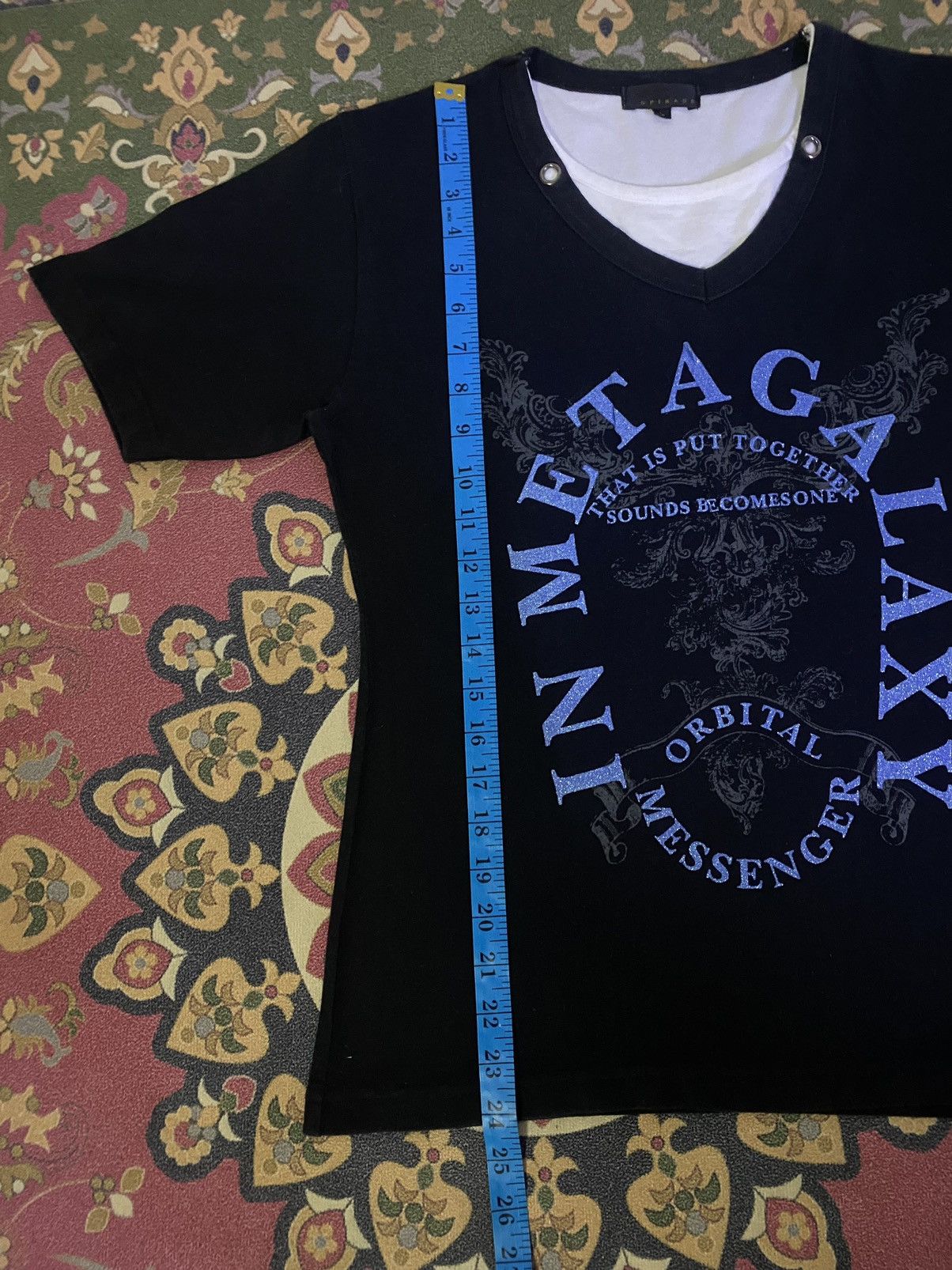 If Six Was Nine Japanese Brand Spinash IN METAGALAXY Double Layer Tee Size US S / EU 44-46 / 1 - 9 Thumbnail