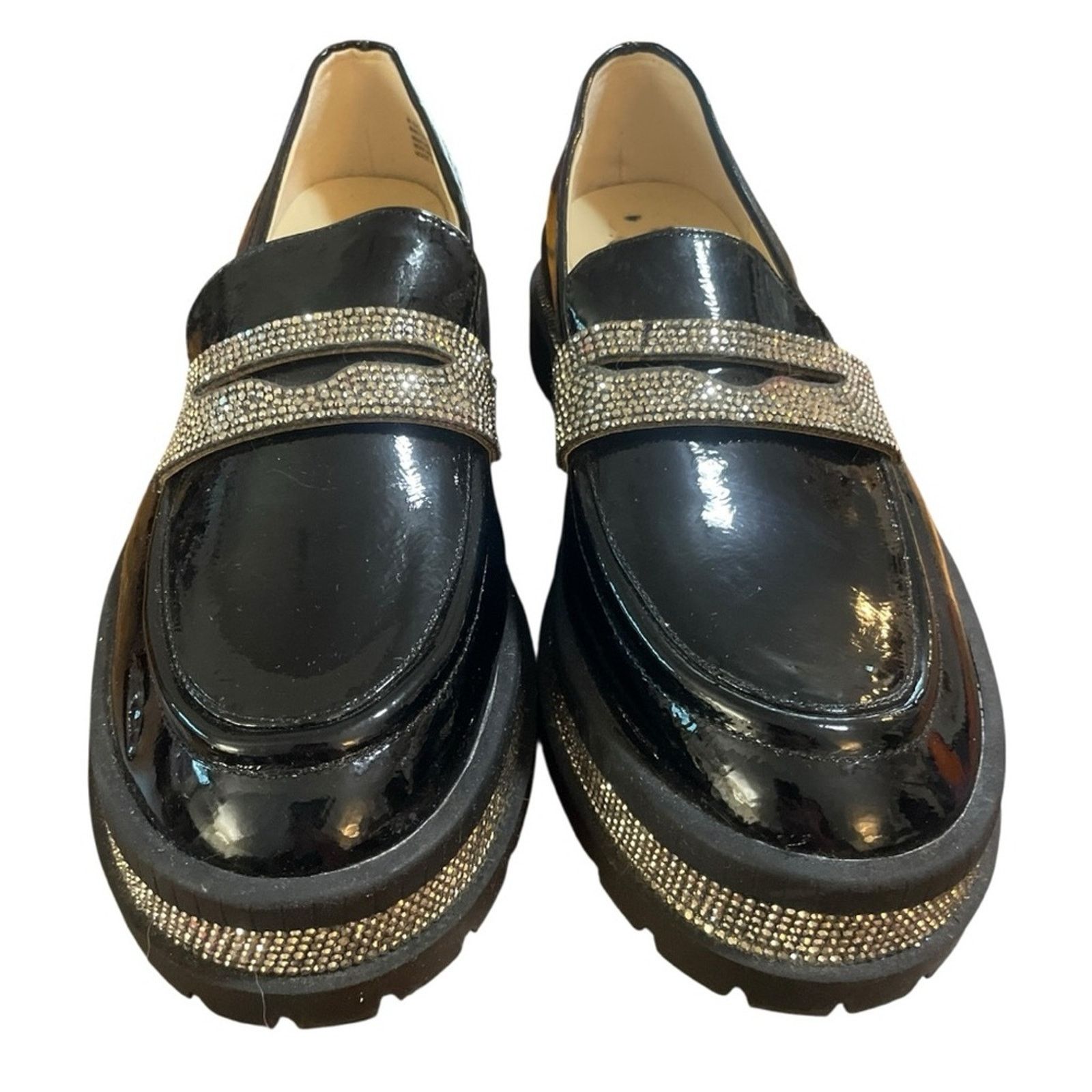 Jessica Simpson Jessica Simpson Everlynn Penny Lug Sole Gemstone Loafer Size US 8 / IT 38 - 3 Thumbnail