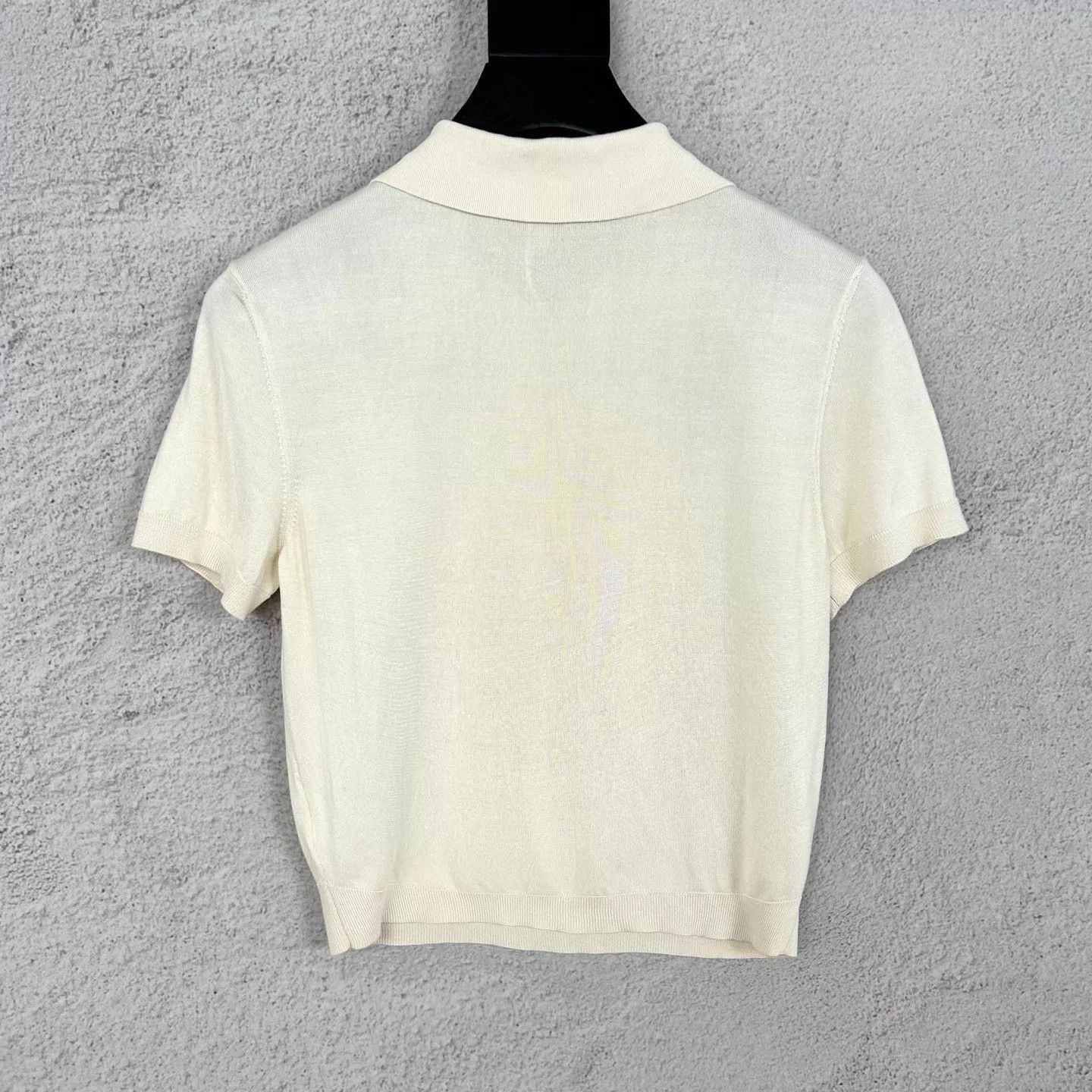Loewe LOEWE SS23 Silk Short-Sleeve Polo Wmns White S New Size S / US 4 / IT 40 - 2 Thumbnail