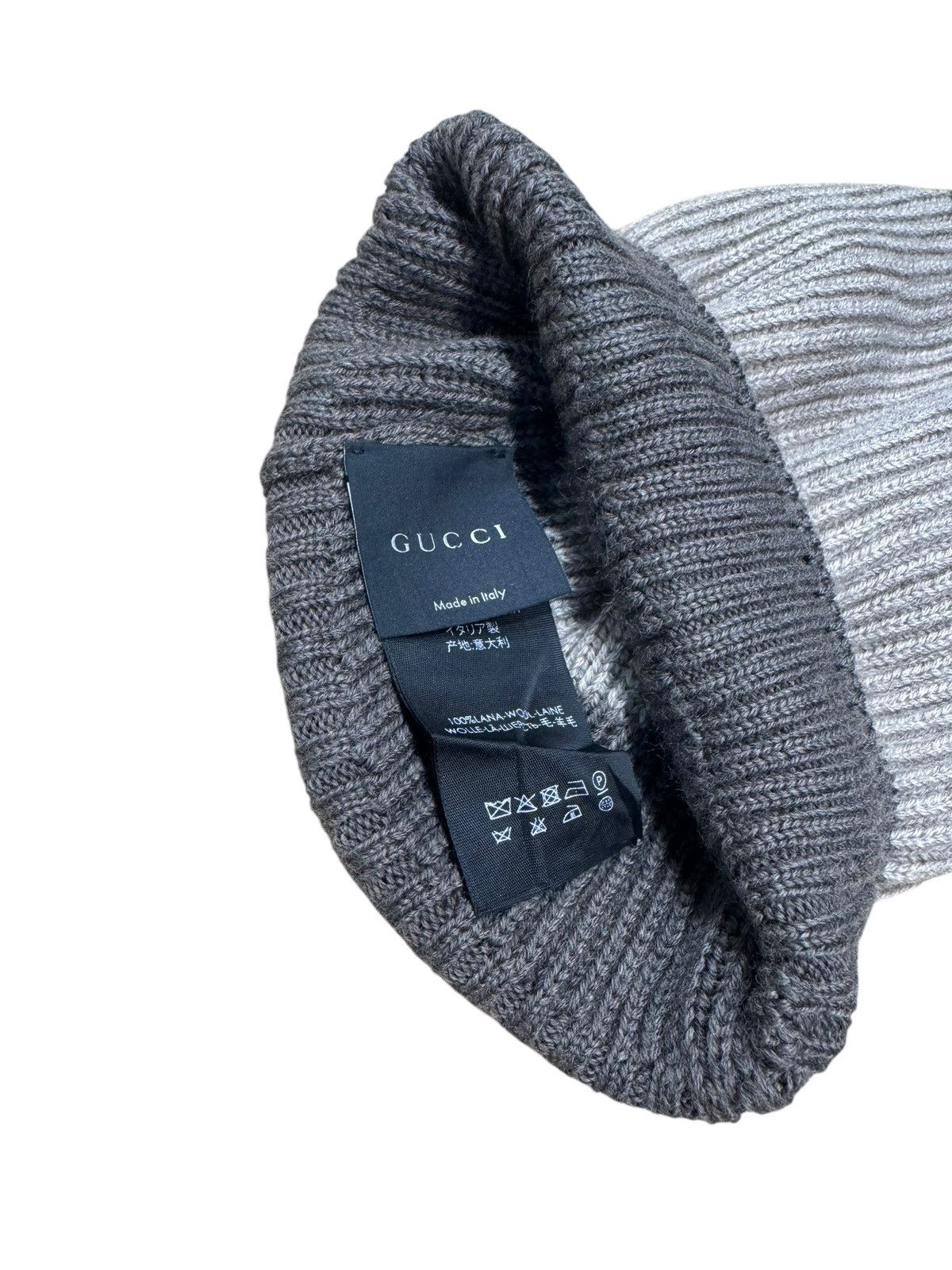 Gucci Gucci Ribbed Wool Interlocking GG Beanie Hat Size ONE SIZE - 7 Thumbnail