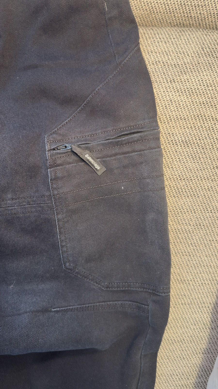Balenciaga Balenciaga Wide Leg Washed Cargo Jeans Size US 30 / EU 46 - 5 Thumbnail