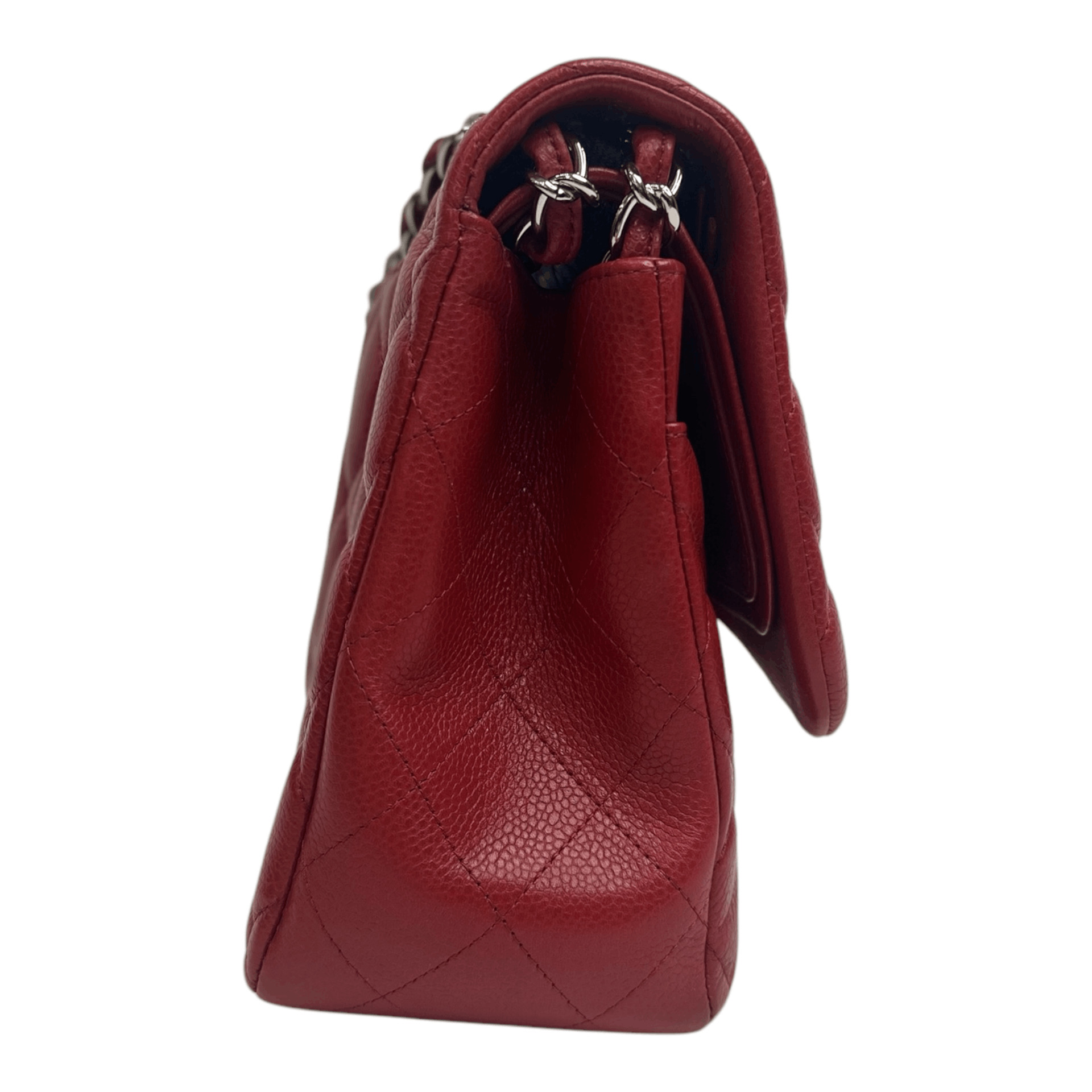 Chanel Chanel Red Caviar Quilted Jumbo Double Flap Size ONE SIZE - 2 Thumbnail