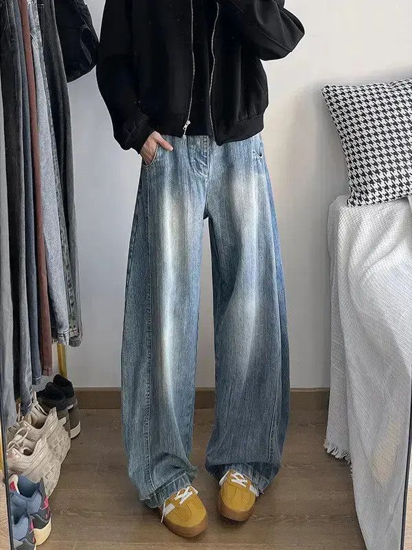 Japanese Brand Retro loose washed casual jeans Size US 32 / EU 48 - 1 Thumbnail