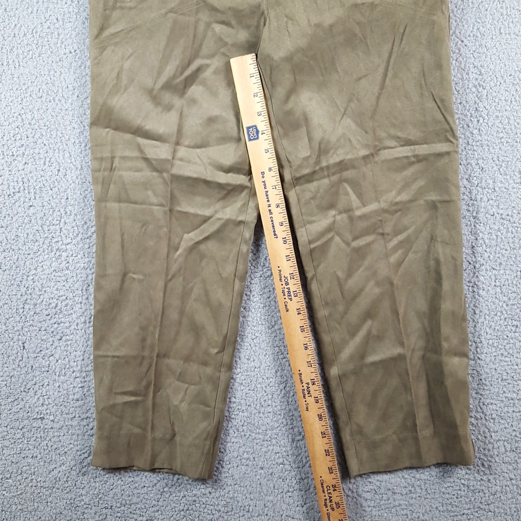 Vintage VINTAGE Faux Fur Suede Y2K Relaxed Tapered Women's Size 10 Lightweight Chino Pants Vtg Size 32" / US 10 / IT 46 - 4 Thumbnail