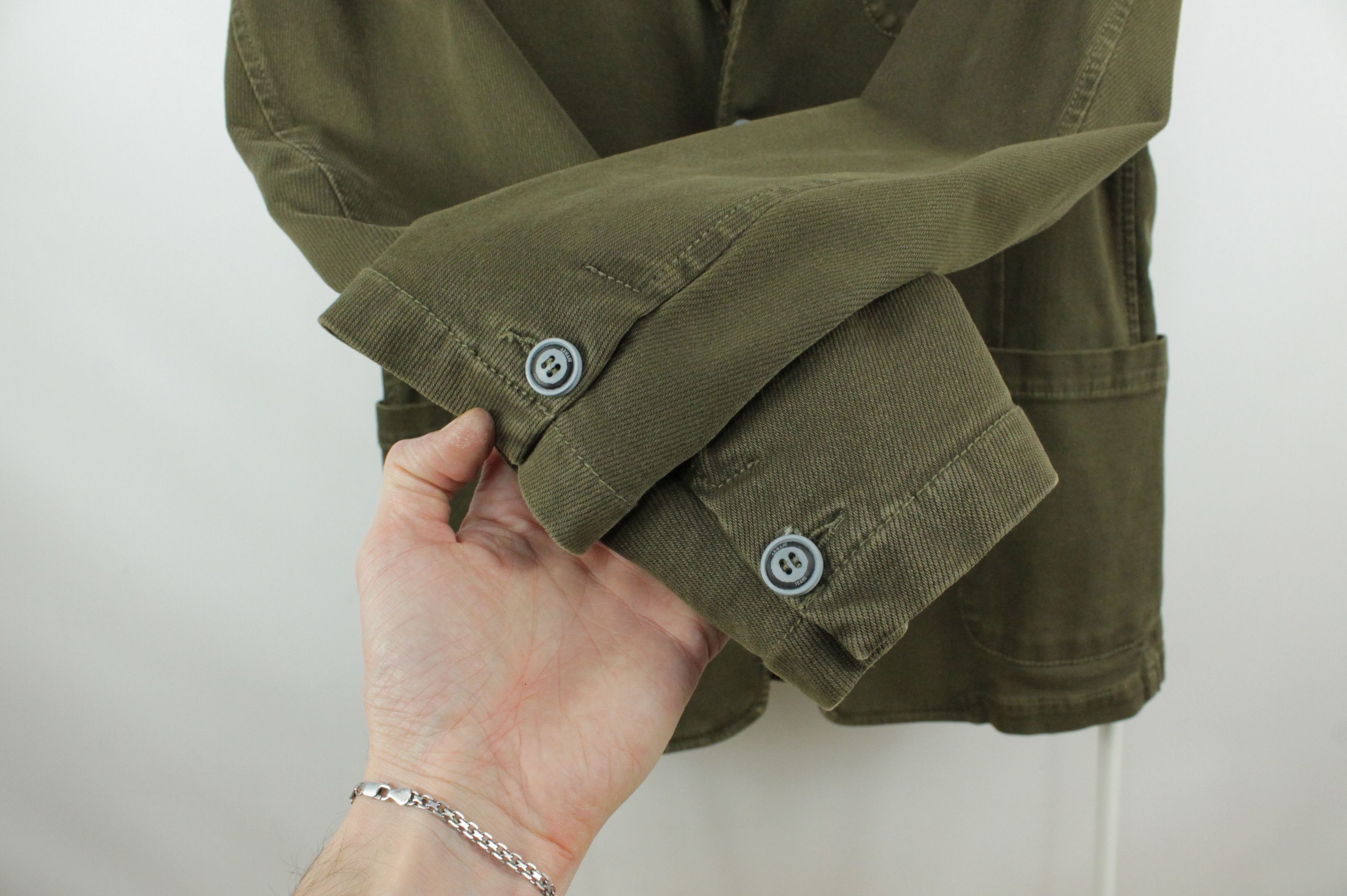 Armani Armani Jeans Stretch Khaki Cotton Sport Coat Blazer Jacket Size US L / EU 52-54 / 3 - 4 Thumbnail