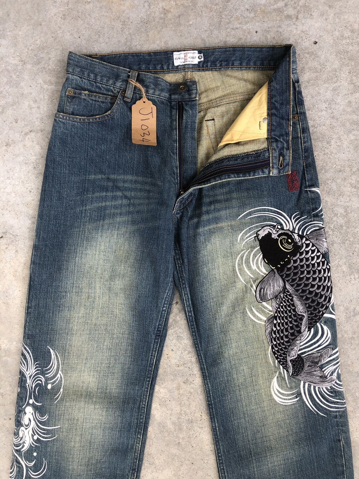 Karakuri Tamashii Karakuri Tamashii Embroidered Jeans Distressed Size US 32 / EU 48 - 3 Thumbnail