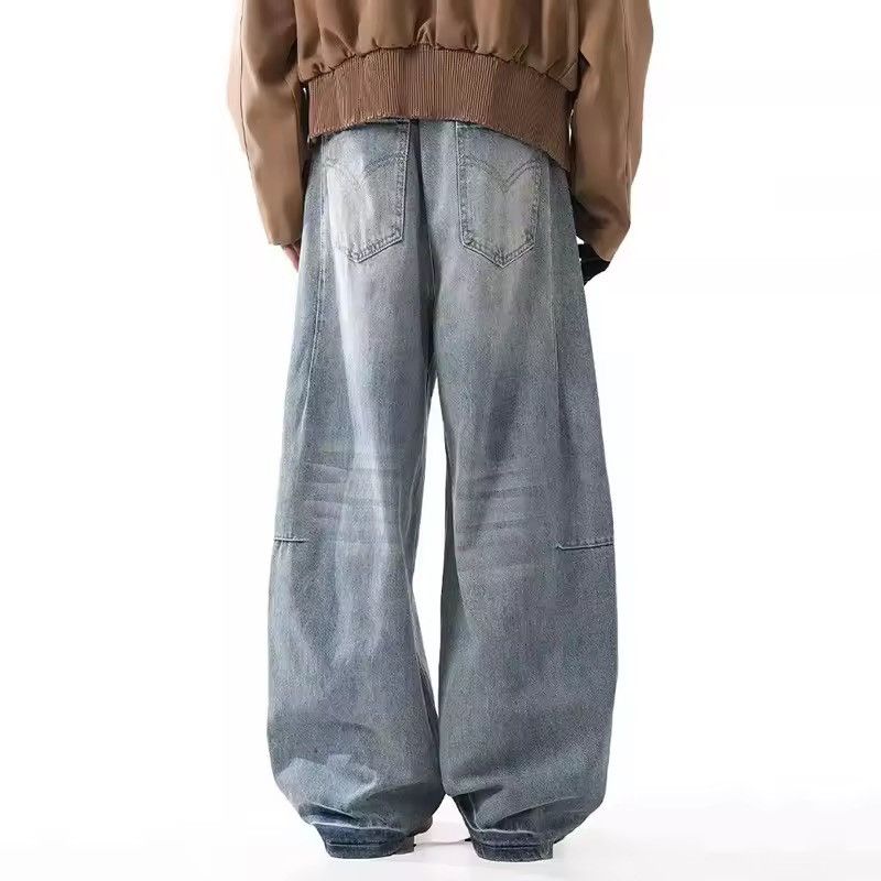 Jean Streetwear Wide Leg Baggy Patchwork Outdoor Jeans Size US 28 / EU 44 - 6 Thumbnail