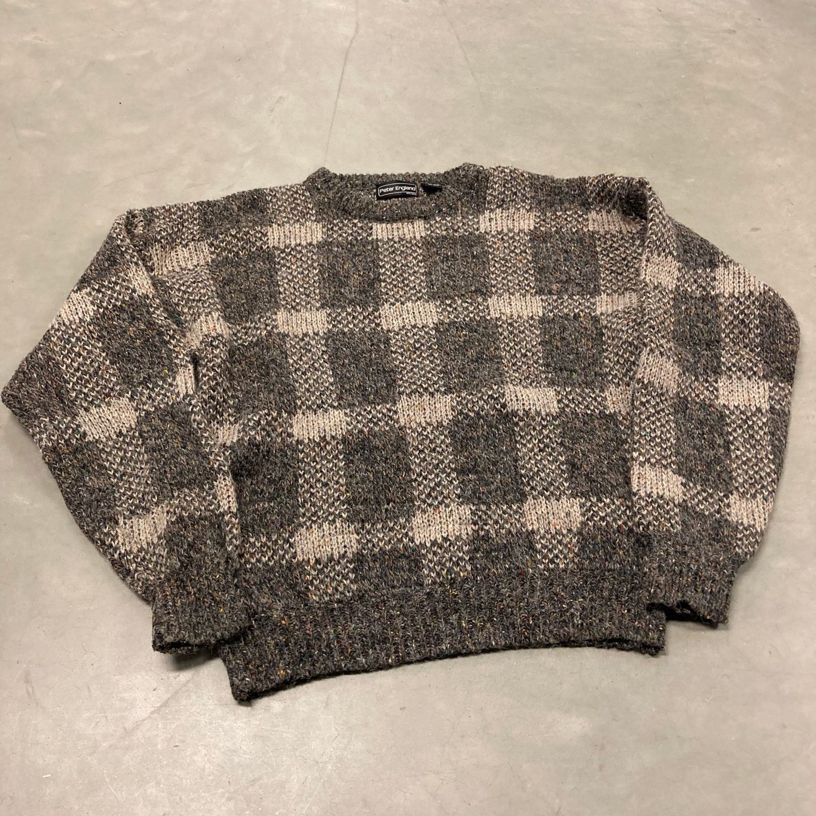 Vintage vintage y2k Peter England patterned sweater Size US L / EU 52-54 / 3 - 1 Thumbnail