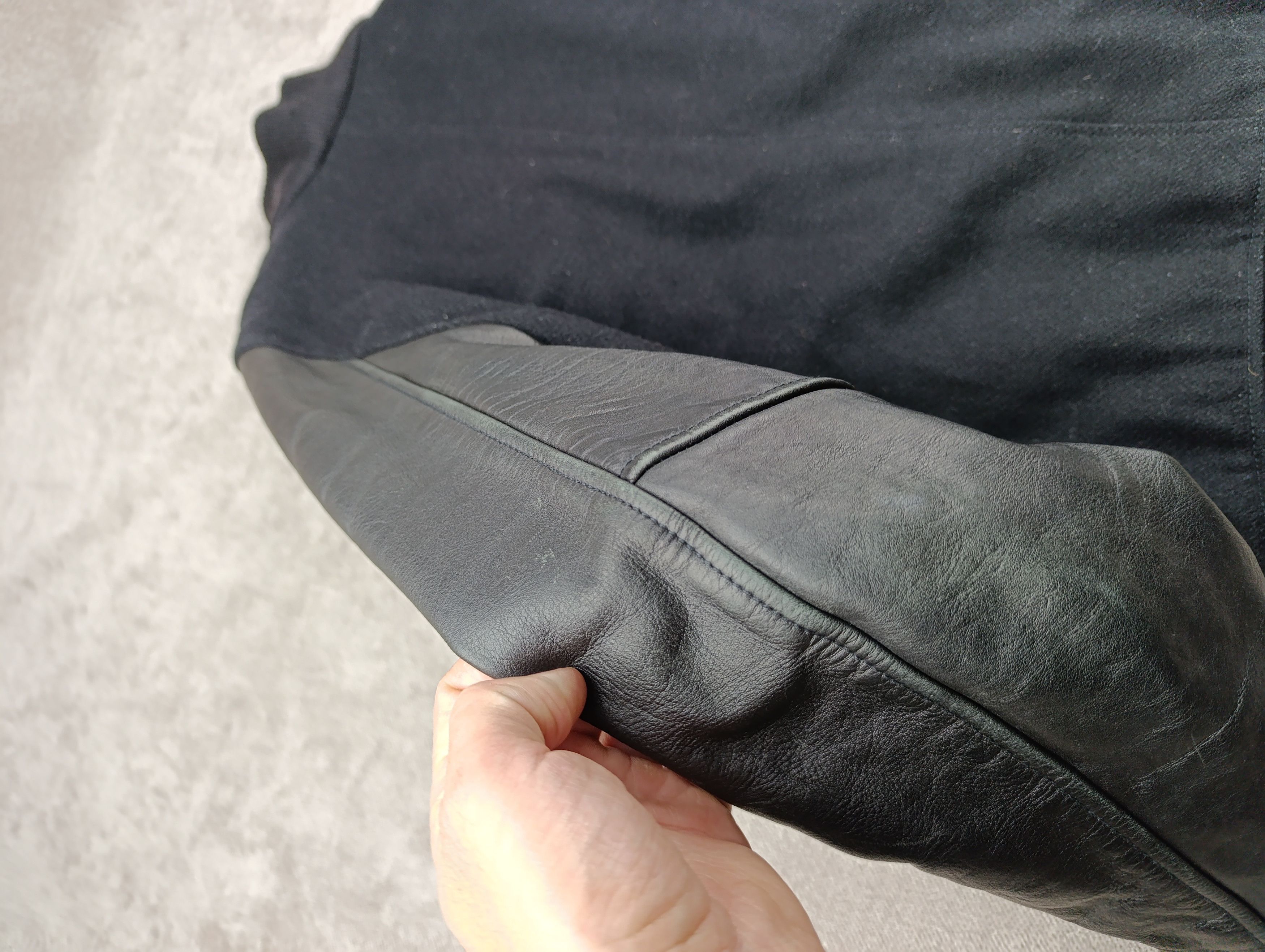 Lacoste Lacoste Live Black Leather Varsity Wool Jacket Mens Size US M / EU 48-50 / 2 - 14 Thumbnail