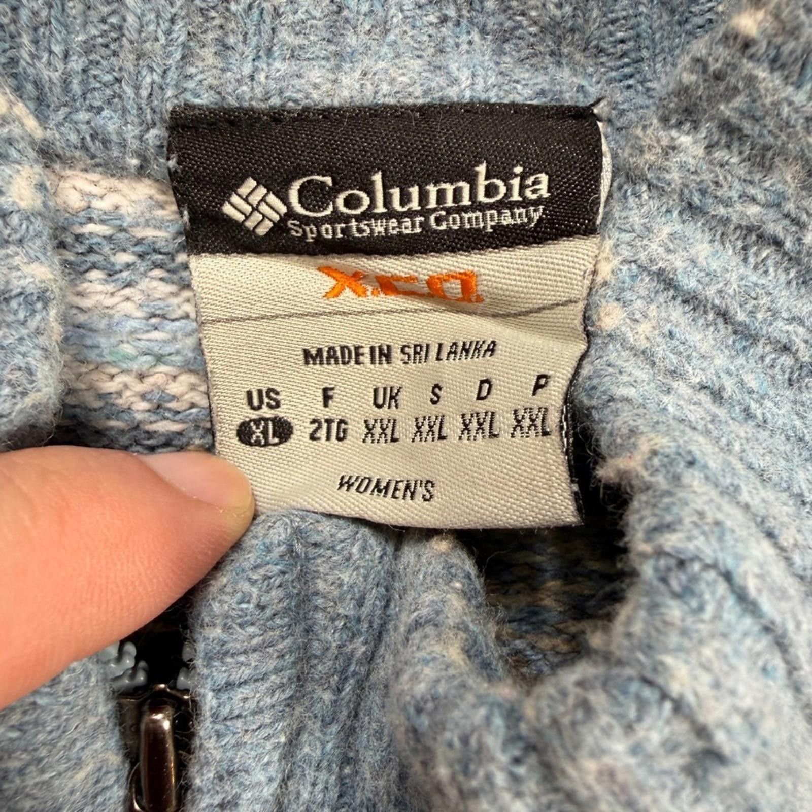 Columbia Columbia XCO Womens XL Nordic Fair Isle Sweater Jacket Size XL / US 12-14 / IT 48-50 - 4 Thumbnail