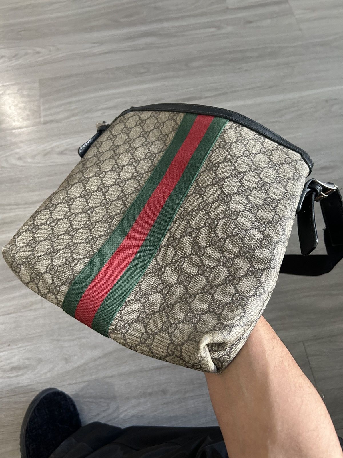 Gucci Gucci GG messenger crossbody monogram web canvas brown tan Size ONE SIZE - 14 Thumbnail