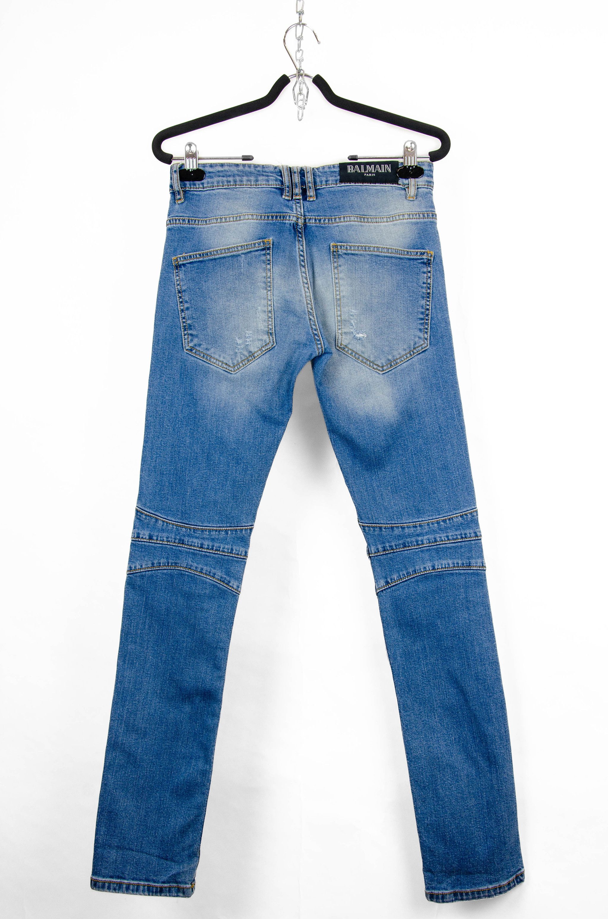 Balmain Balmain Slim Biker Jeans – Size 30 (Made in Japan) Size US 30 / EU 46 - 2 Thumbnail