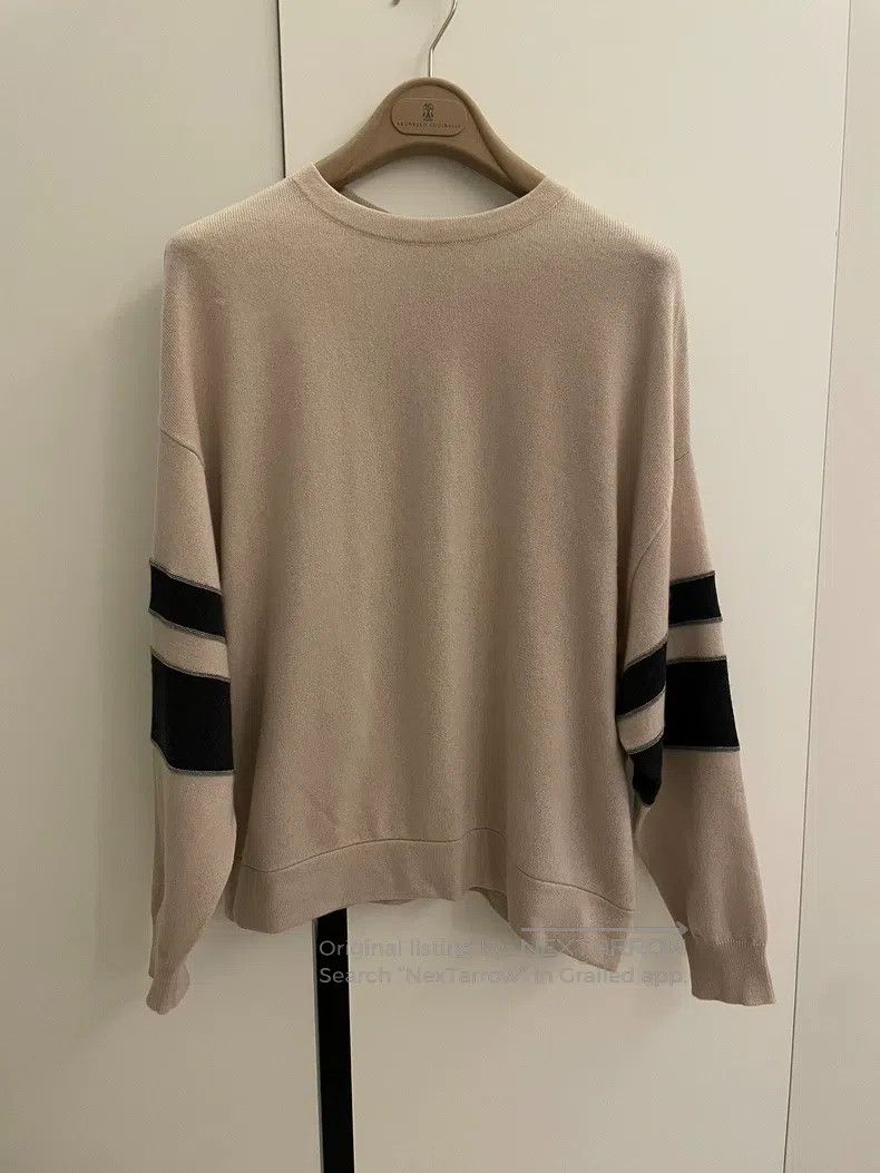 Brunello Cucinelli Brunello Cucinelli Ladies Beaded Cashmere Sweater Size XXS / US 00 / IT 34 - 1 Thumbnail