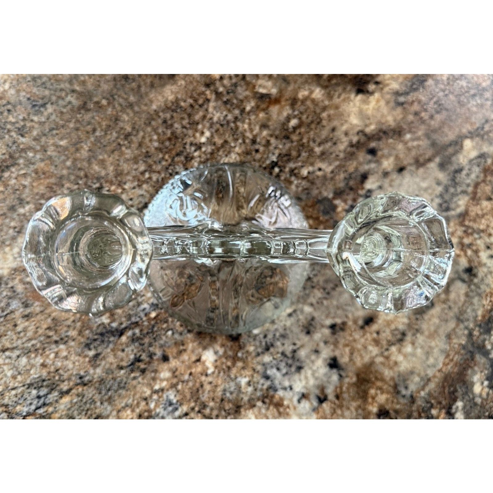 Other Antique Jeanette Sunburst Herringbone Two Candelabra, 1930s Size ONE SIZE - 5 Thumbnail