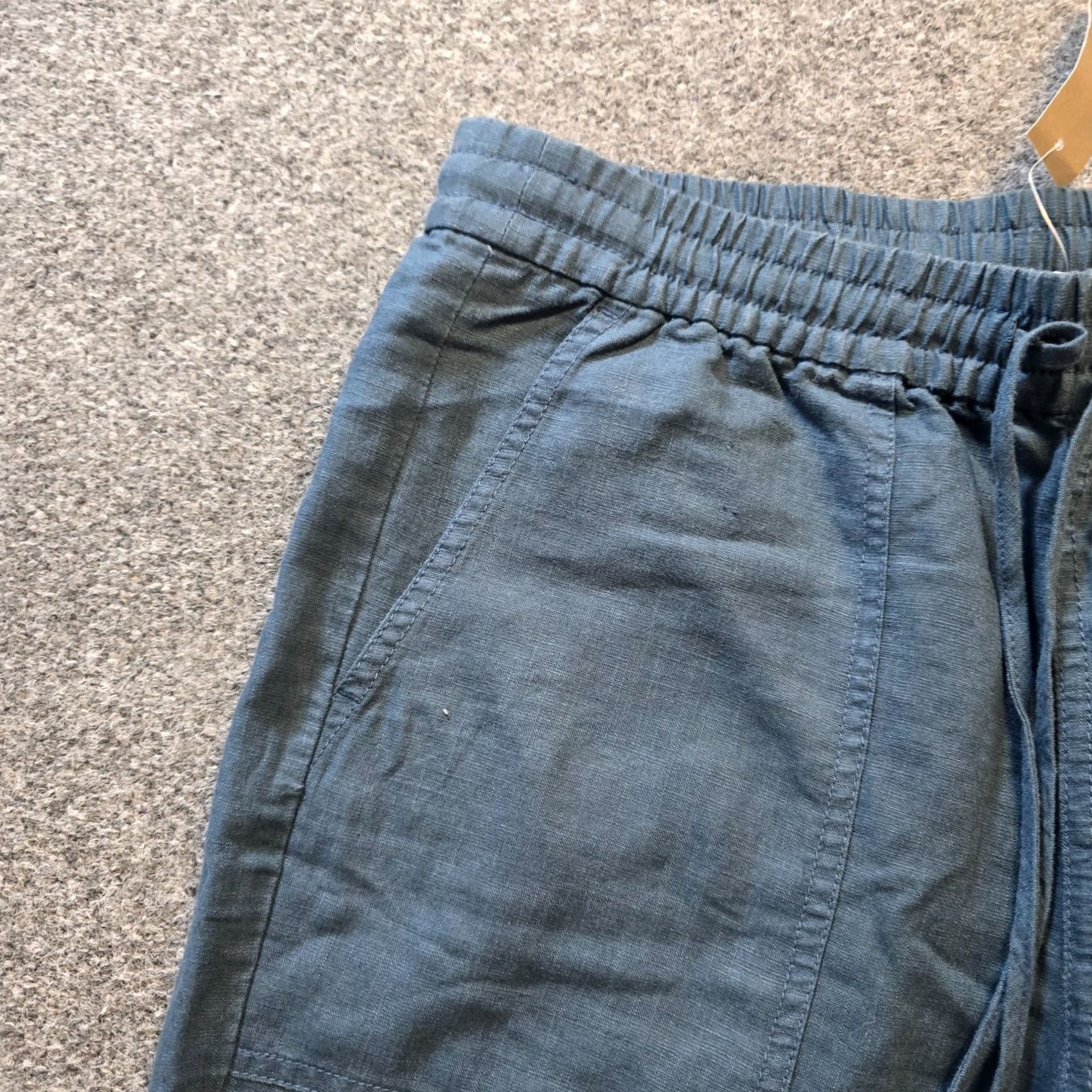 J.Crew J.Crew Pants Casual Linen Blend Tapered Ankle Womens Small Green Pull On Fit Size 28" / US 6 / IT 42 - 3 Thumbnail
