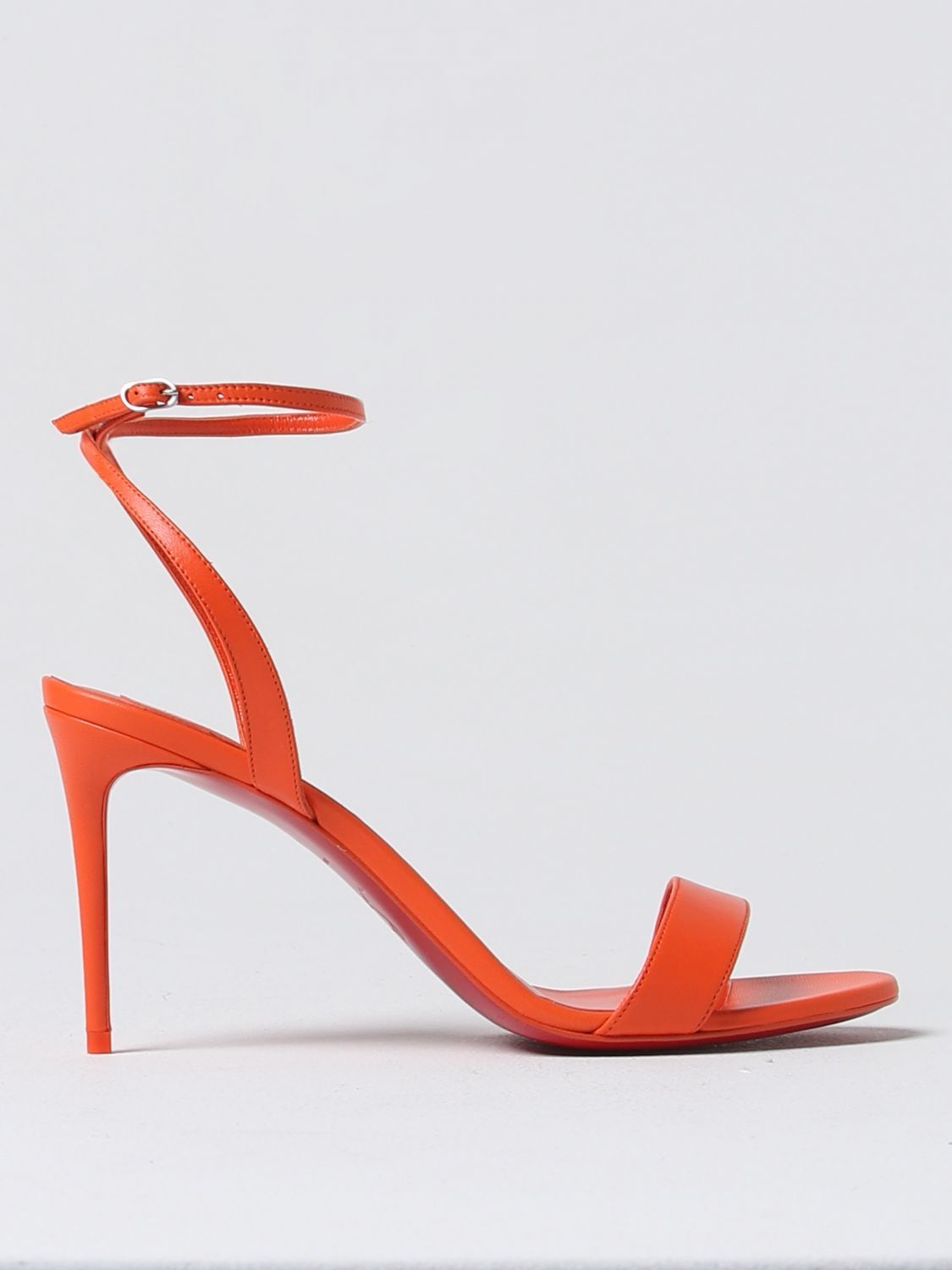 image of Christian Louboutin Heel Shoesed Sandals Woman Tangerine, Women's (Size 10)