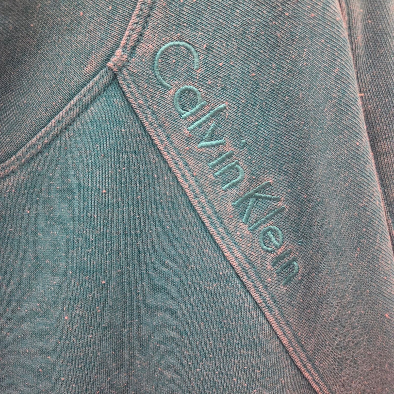 Calvin Klein Calvin Klein Washed Fleece Relaxed Teal Pullover Sweater -XL Size XL / US 12-14 / IT 48-50 - 6 Thumbnail