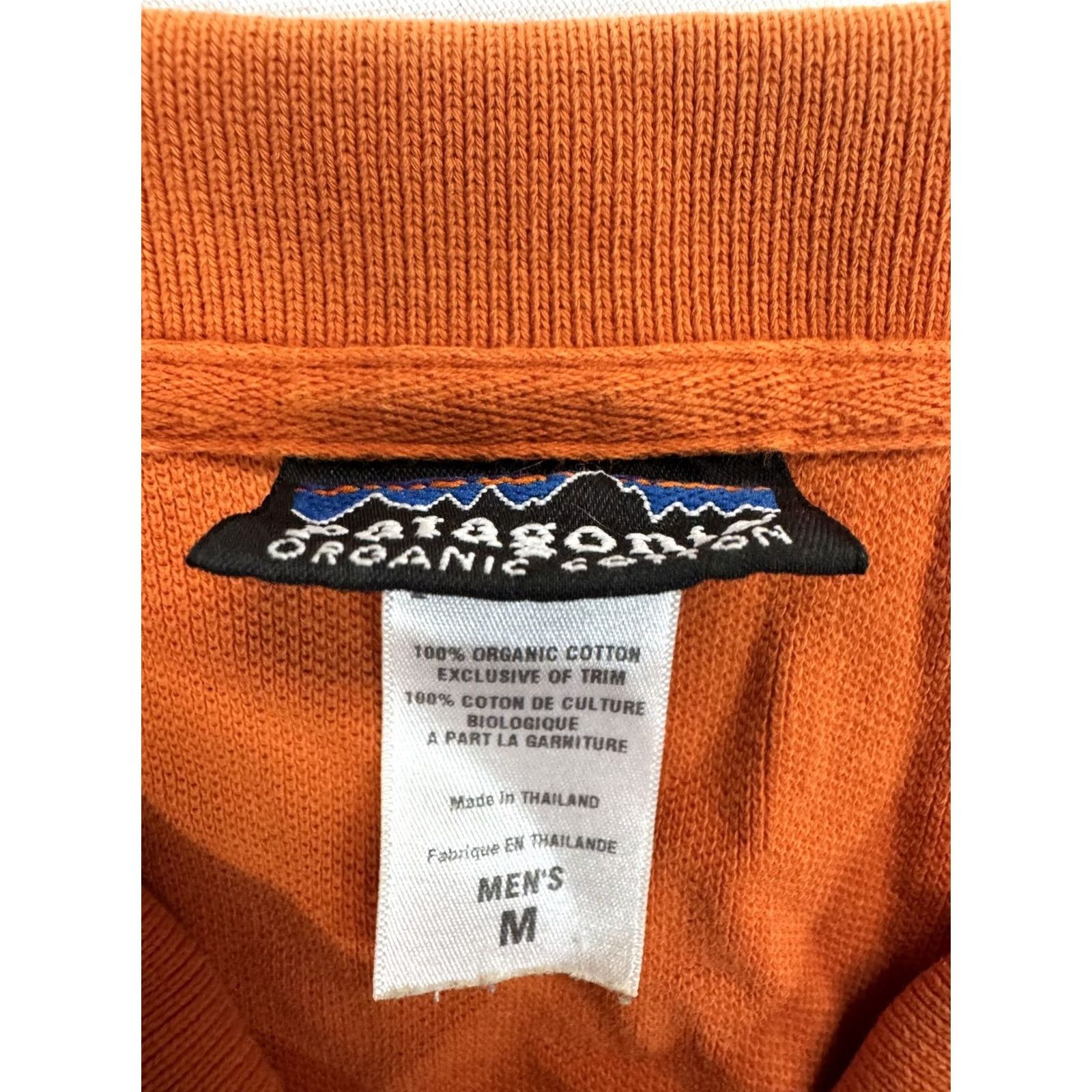 Patagonia Patagonia Polo Shirt Mens M Orange Organic Cotton Short Sleeve Pique Knit Embroidered Logo Button Side Slit Casual 3-Button Collar Size US M / EU 48-50 / 2 - 4 Thumbnail